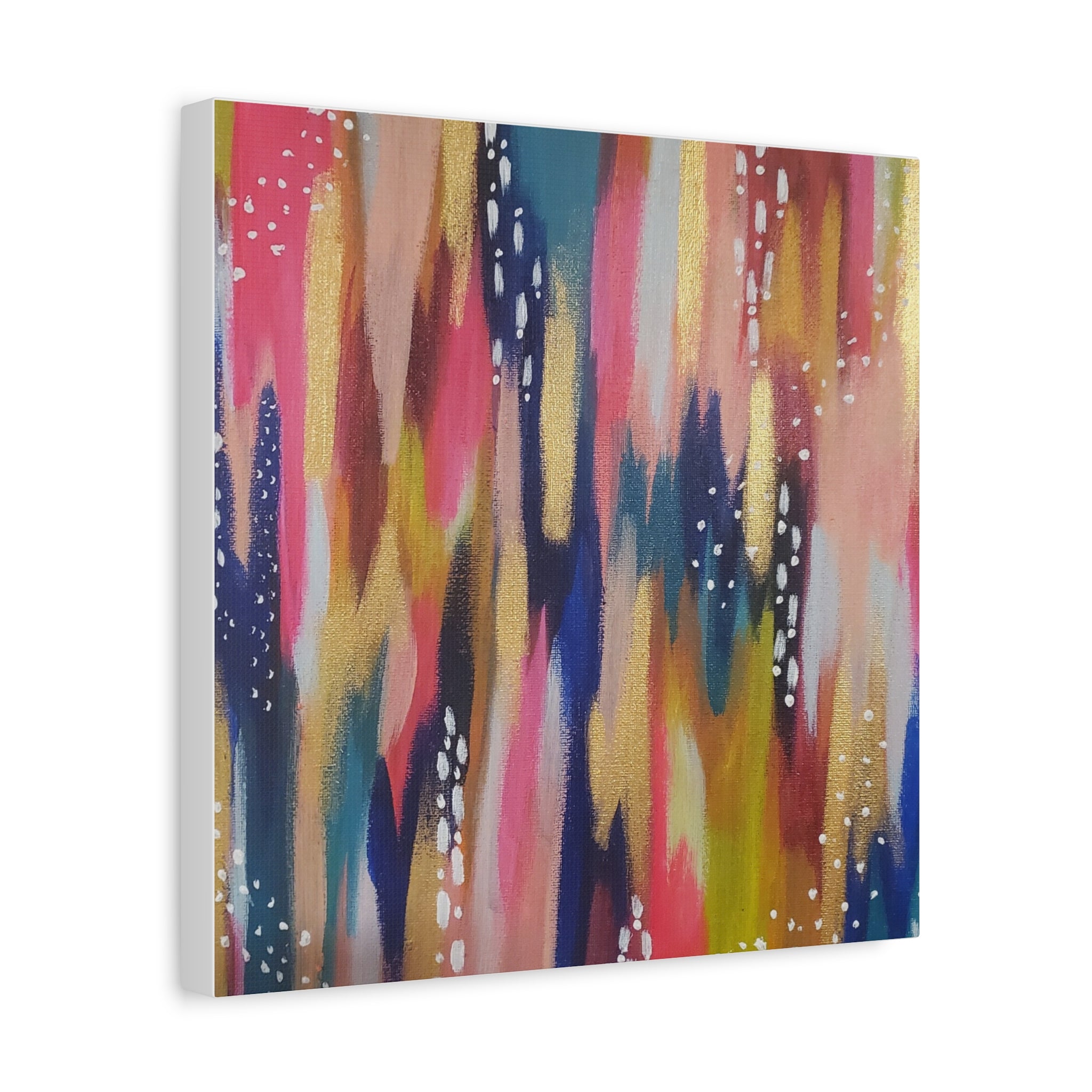 Abstract Colorful Brushstroke Canvas Print — Vibrant Modern Wall Art