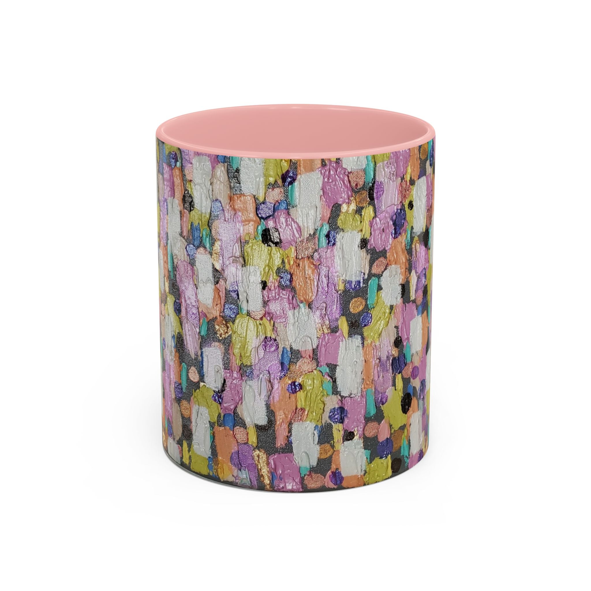 Abstract Confetti Accent Coffee Mug — Colorful Artistic Ceramic Mug (11/15oz)