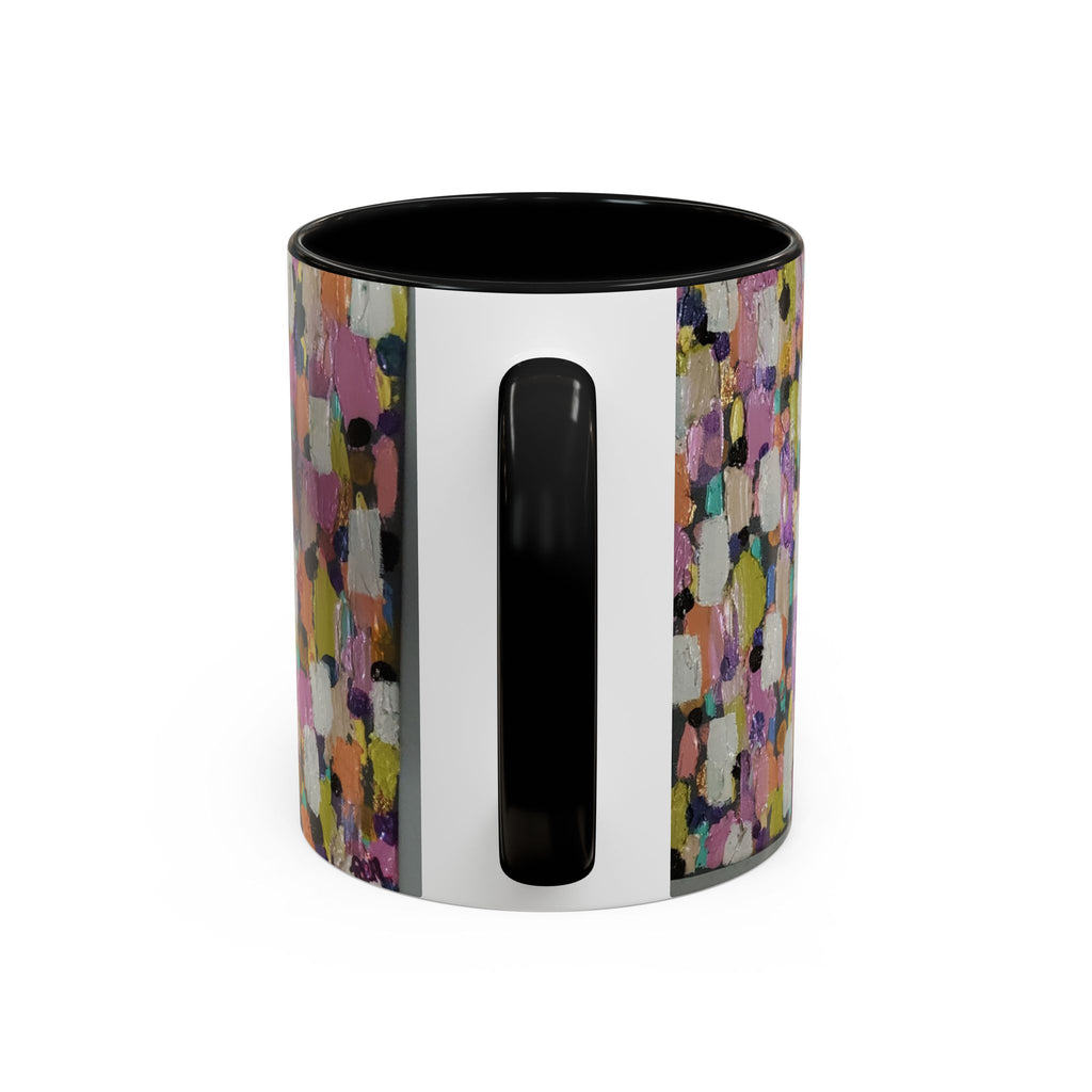 Abstract Confetti Accent Coffee Mug — Colorful Artistic Ceramic Mug (11/15oz)