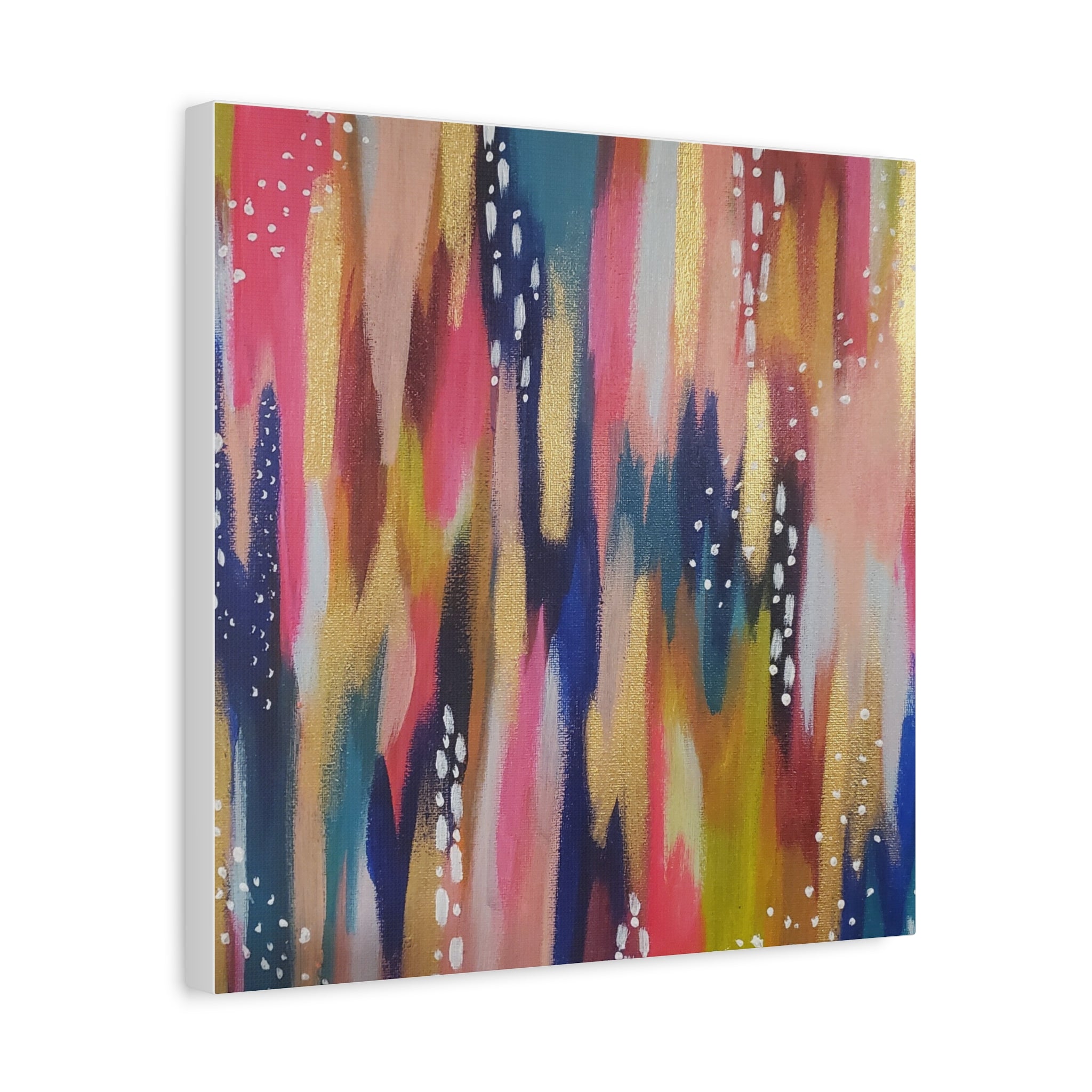 Abstract Colorful Brushstroke Canvas Print — Vibrant Modern Wall Art