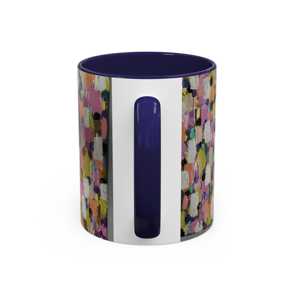 Abstract Confetti Accent Coffee Mug — Colorful Artistic Ceramic Mug (11/15oz)