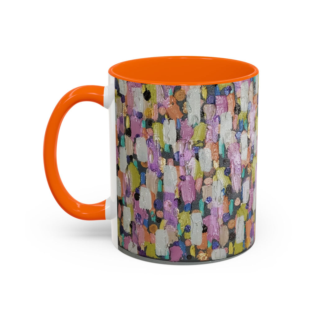 Abstract Confetti Accent Coffee Mug — Colorful Artistic Ceramic Mug (11/15oz)