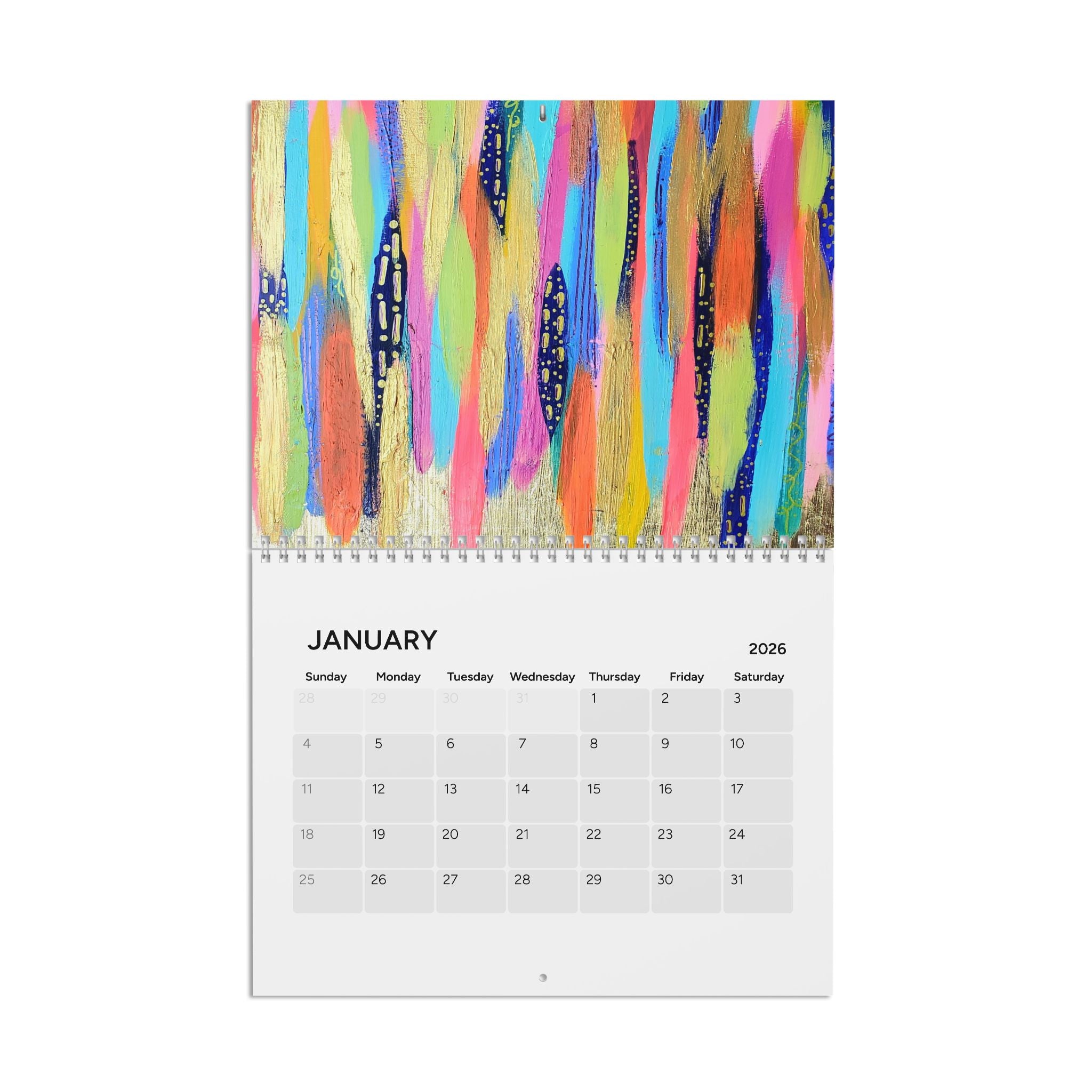 ReLM Art Wall Calendar – Spiral-Bound Monthly Planner