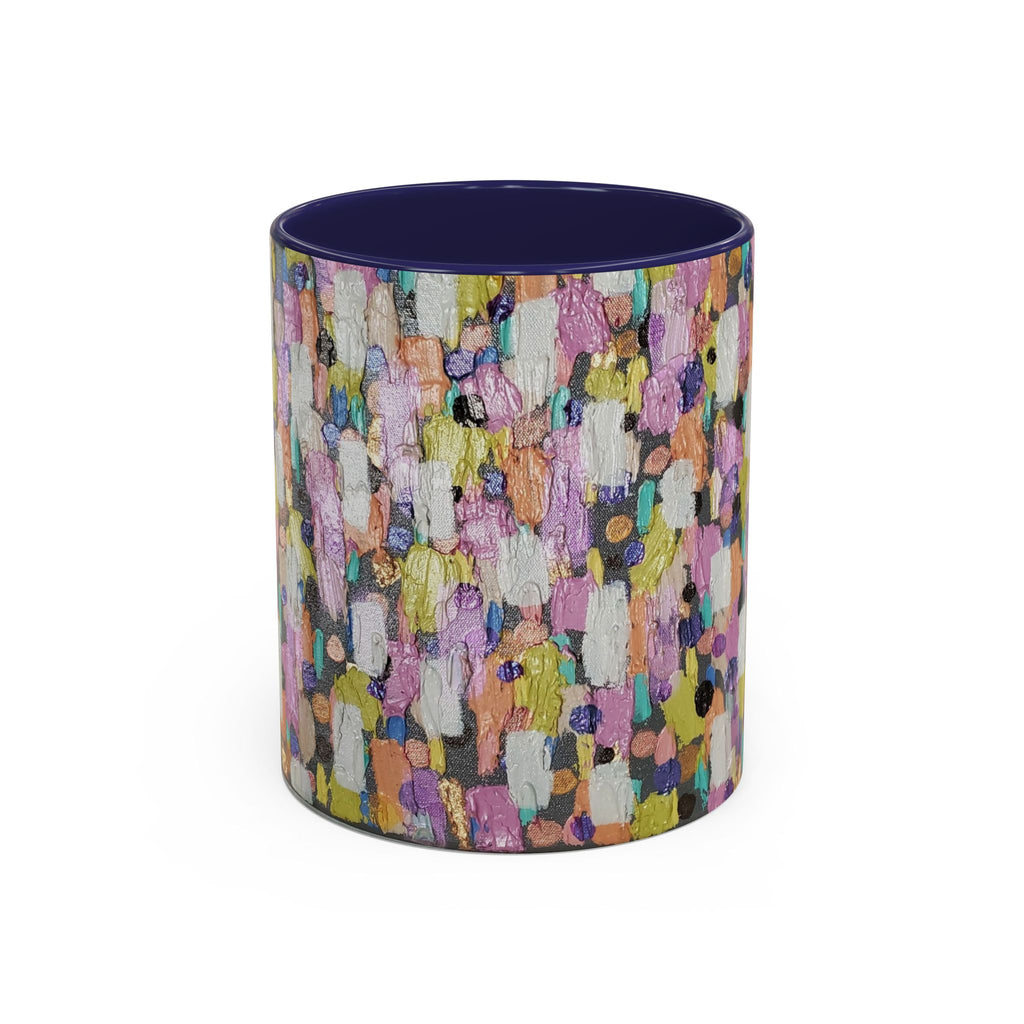 Abstract Confetti Accent Coffee Mug — Colorful Artistic Ceramic Mug (11/15oz)
