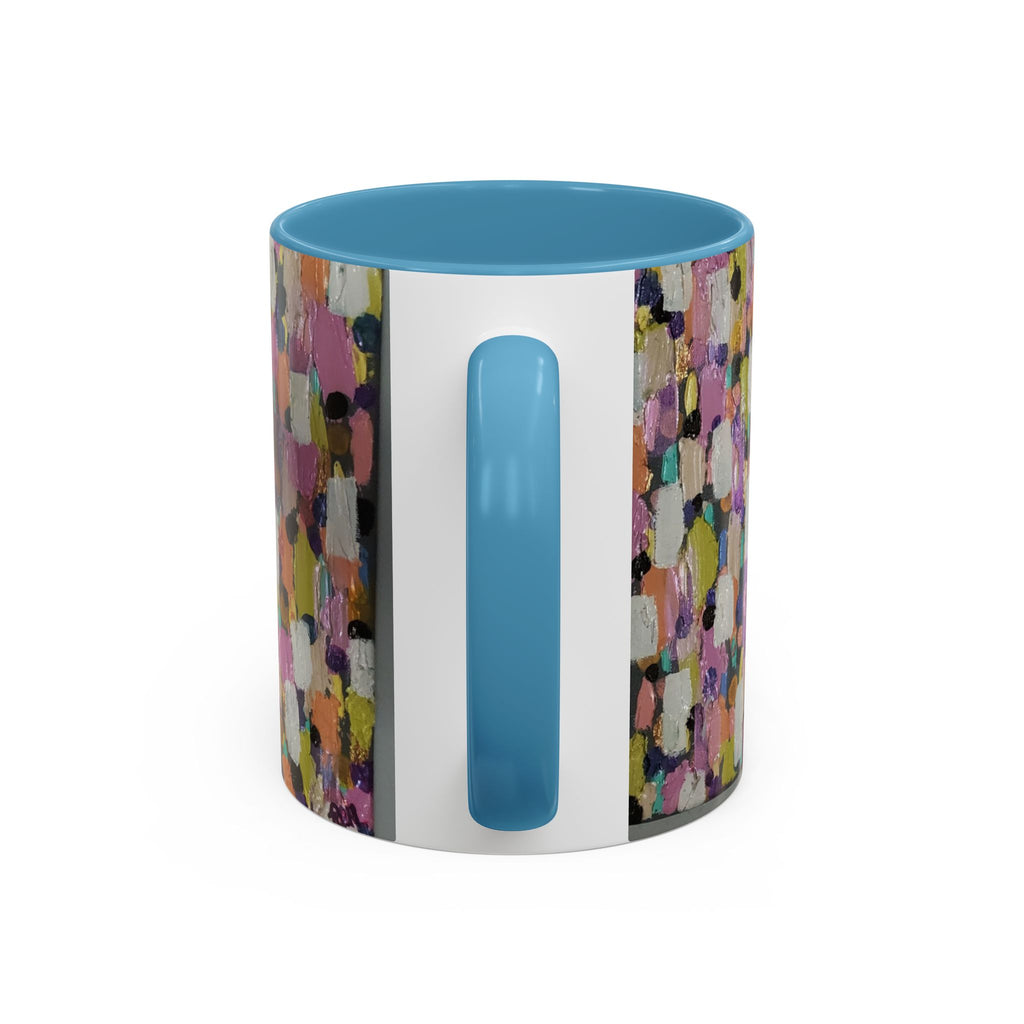 Abstract Confetti Accent Coffee Mug — Colorful Artistic Ceramic Mug (11/15oz)