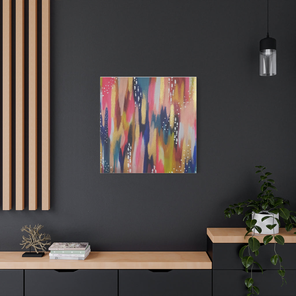 Abstract Colorful Brushstroke Canvas Print — Vibrant Modern Wall Art