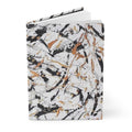 Abstract Marble Splash Hardcover Journal — Black & Gold Artistic Notebook