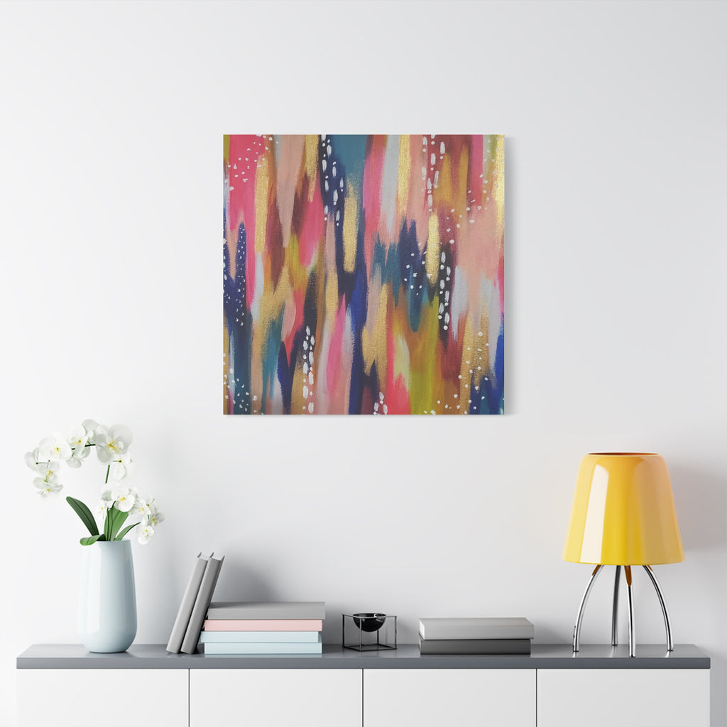 Abstract Colorful Brushstroke Canvas Print — Vibrant Modern Wall Art