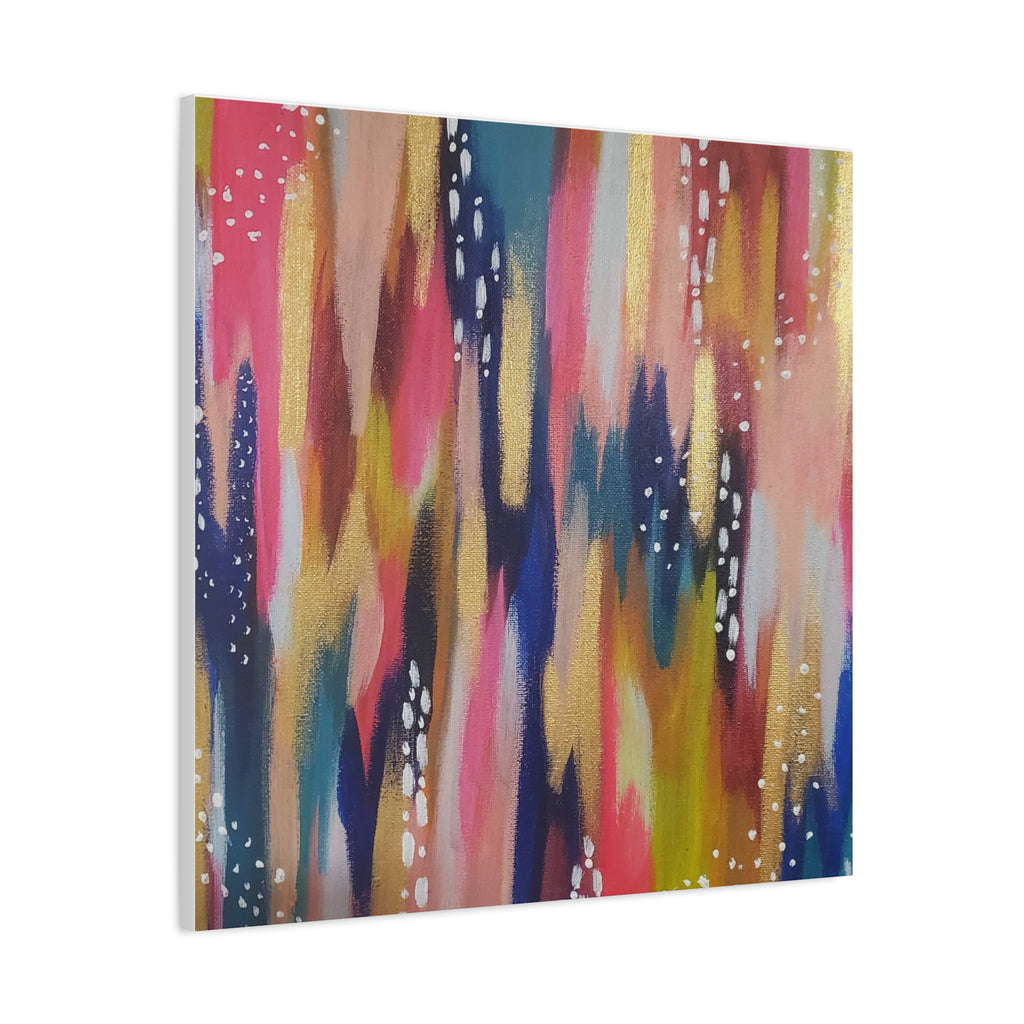 Abstract Colorful Brushstroke Canvas Print — Vibrant Modern Wall Art