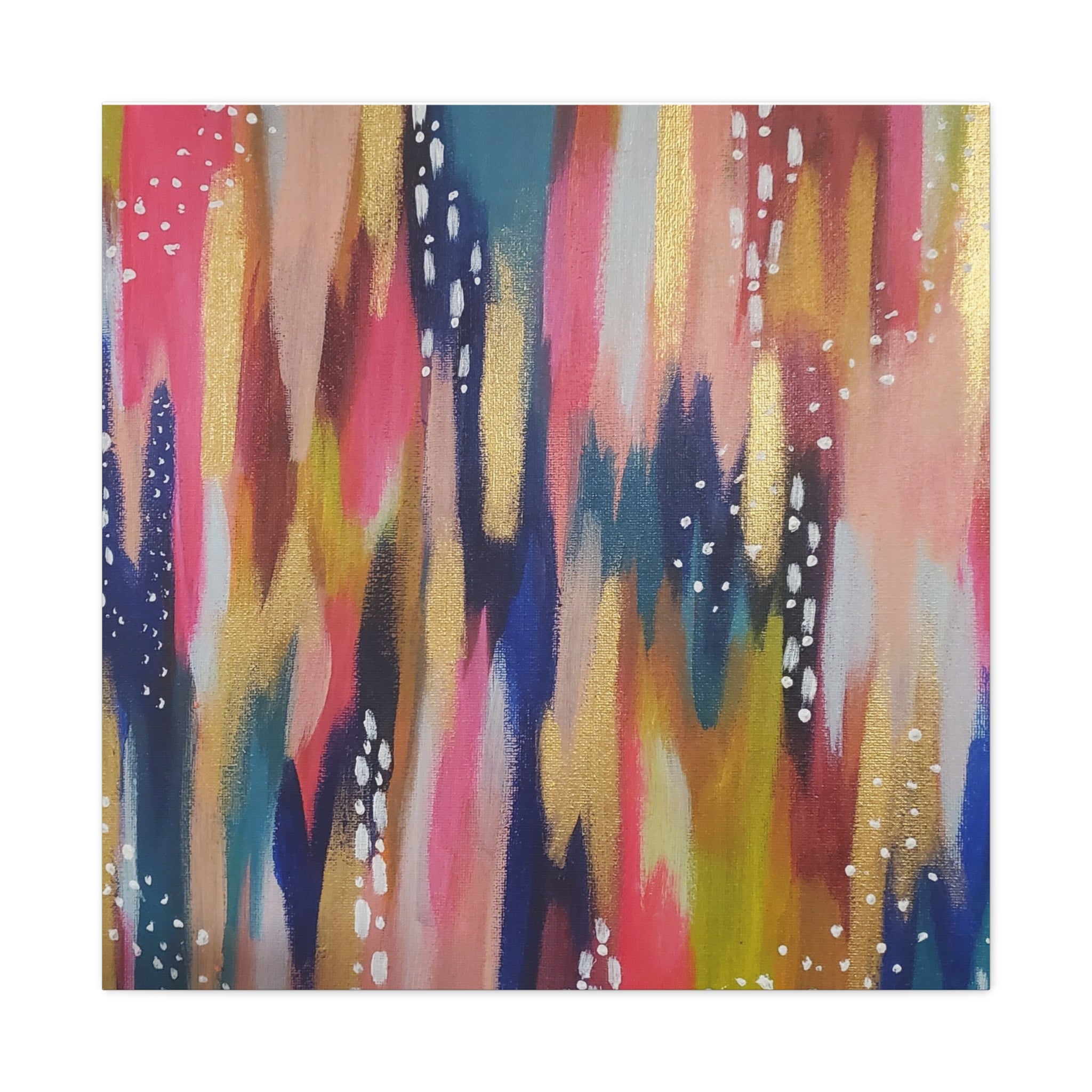 Abstract Colorful Brushstroke Canvas Print — Vibrant Modern Wall Art