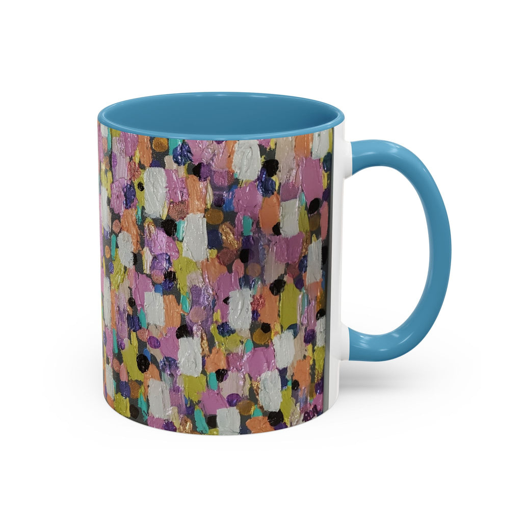 Abstract Confetti Accent Coffee Mug — Colorful Artistic Ceramic Mug (11/15oz)
