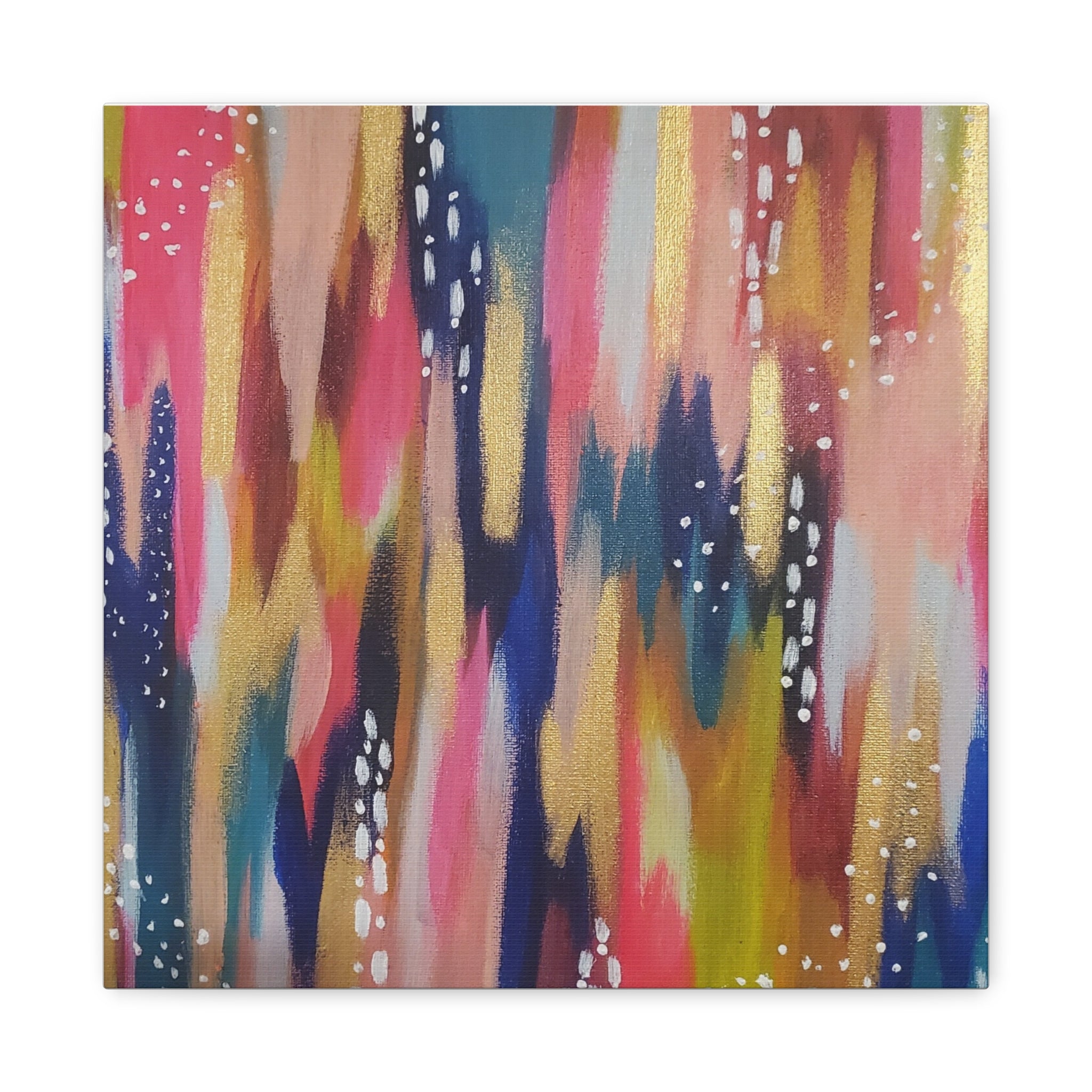 Abstract Colorful Brushstroke Canvas Print — Vibrant Modern Wall Art