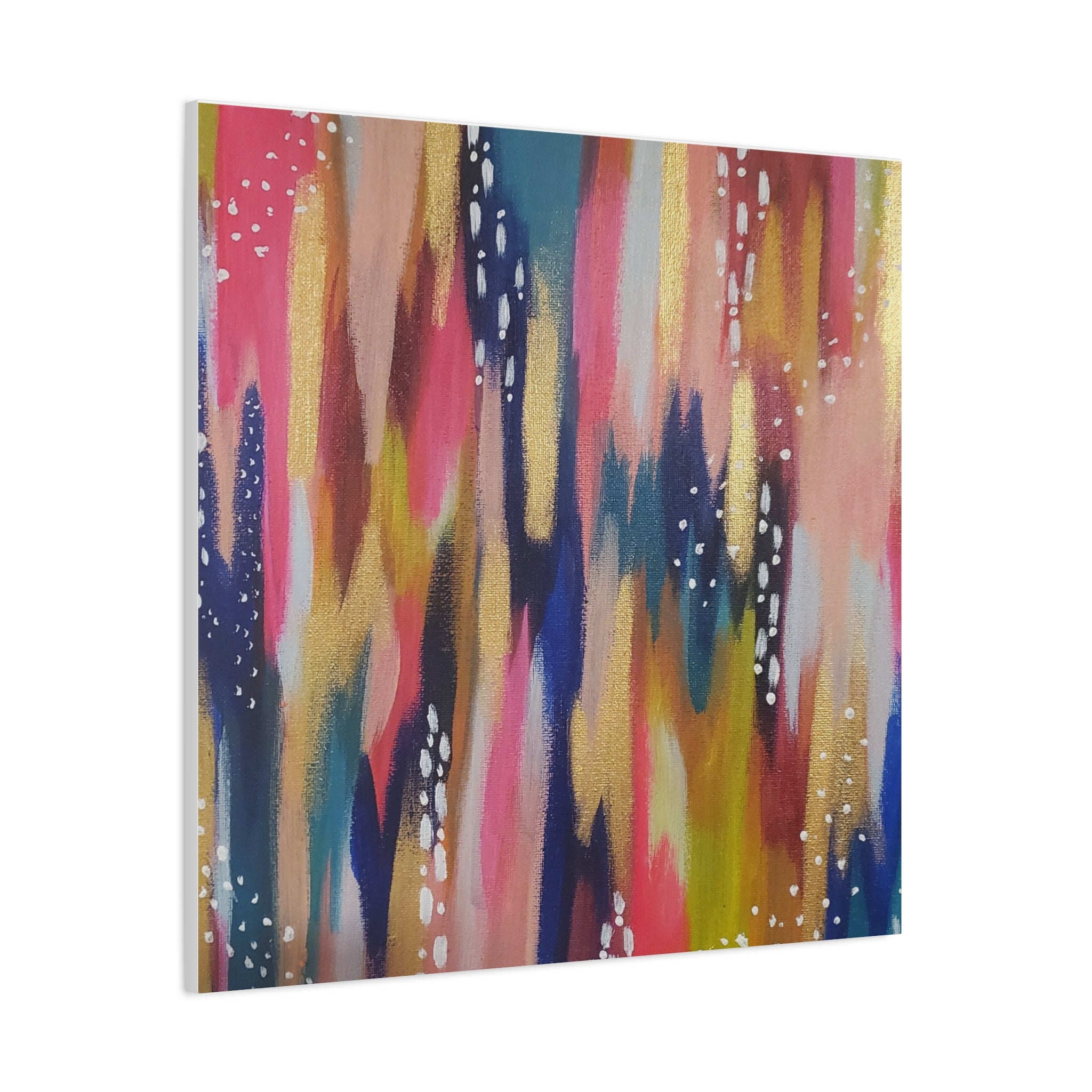 Abstract Colorful Brushstroke Canvas Print — Vibrant Modern Wall Art