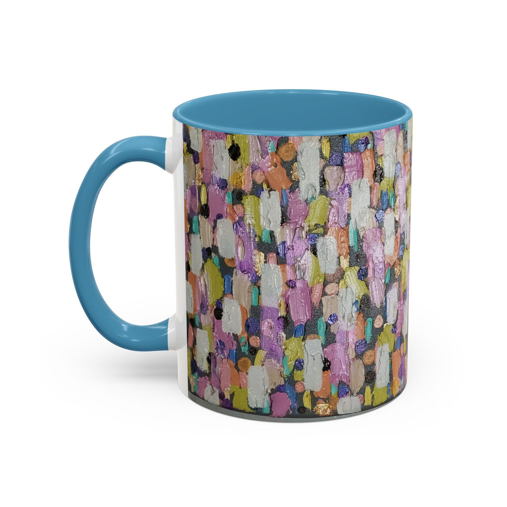 Abstract Confetti Accent Coffee Mug — Colorful Artistic Ceramic Mug (11/15oz)