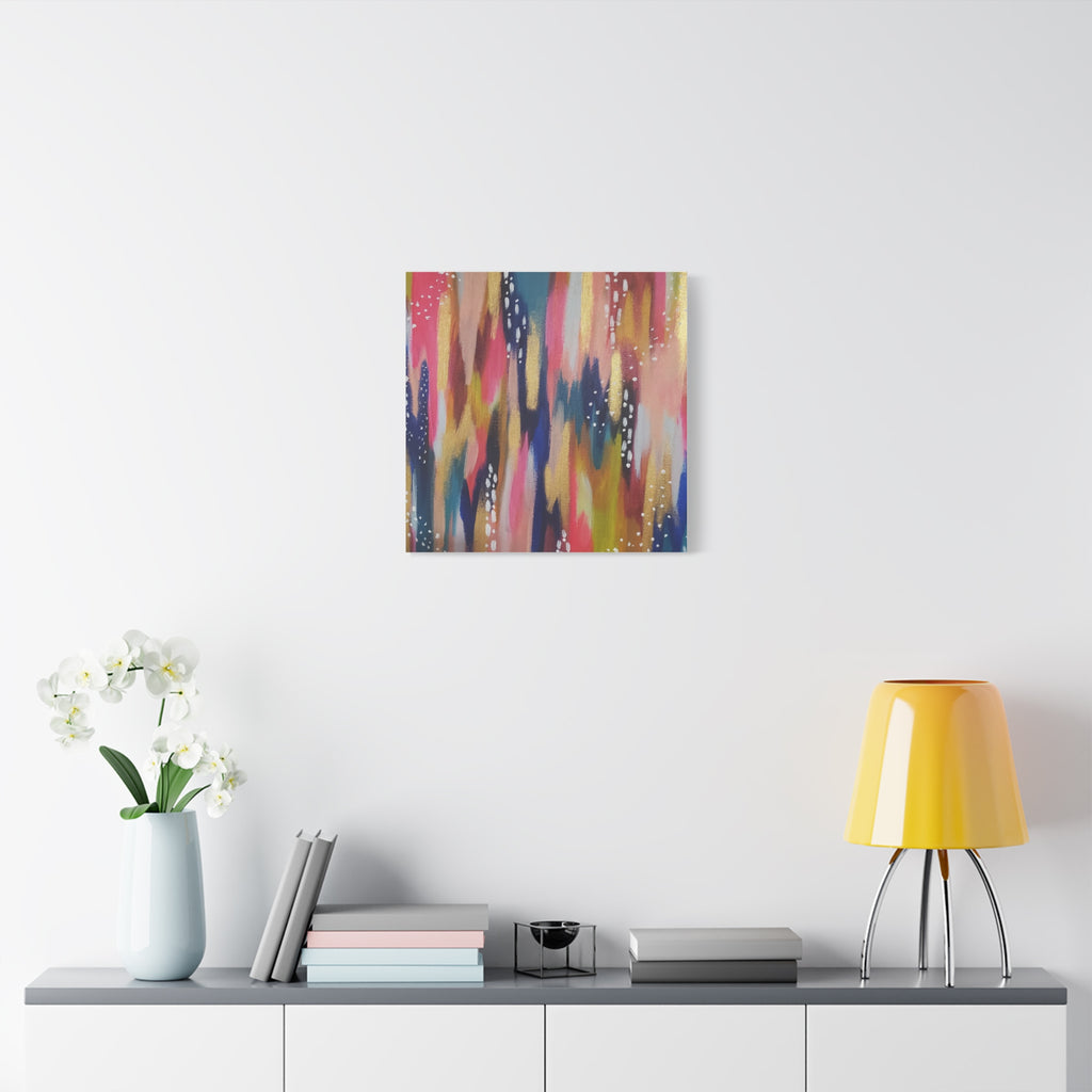 Abstract Colorful Brushstroke Canvas Print — Vibrant Modern Wall Art