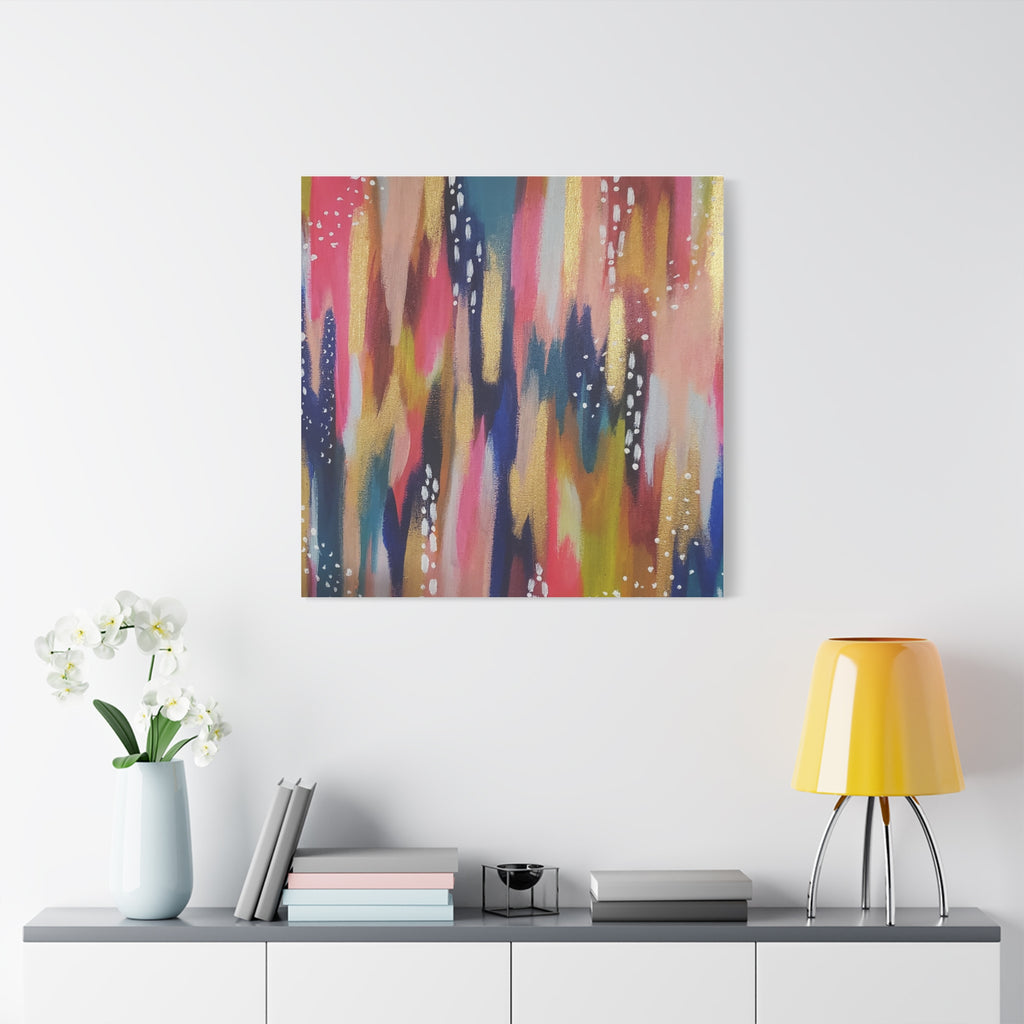 Abstract Colorful Brushstroke Canvas Print — Vibrant Modern Wall Art