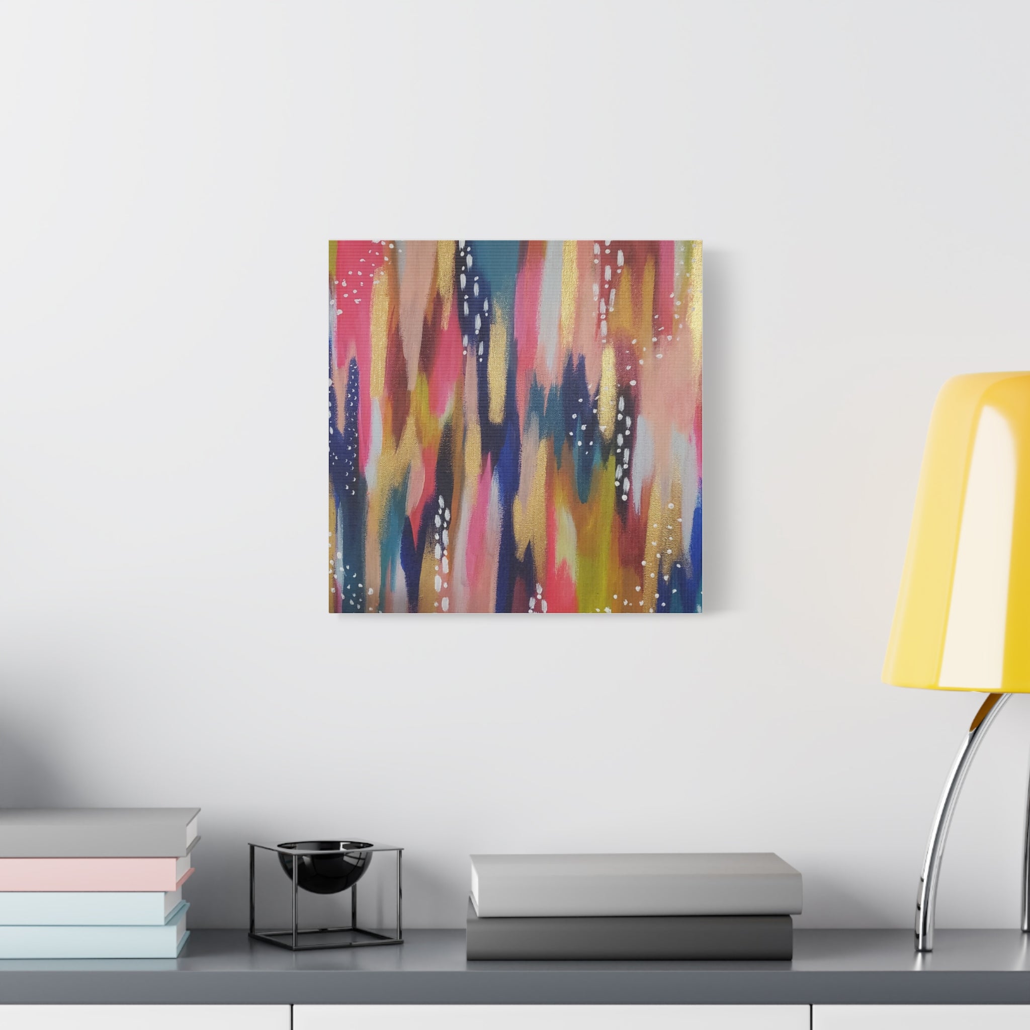 Abstract Colorful Brushstroke Canvas Print — Vibrant Modern Wall Art