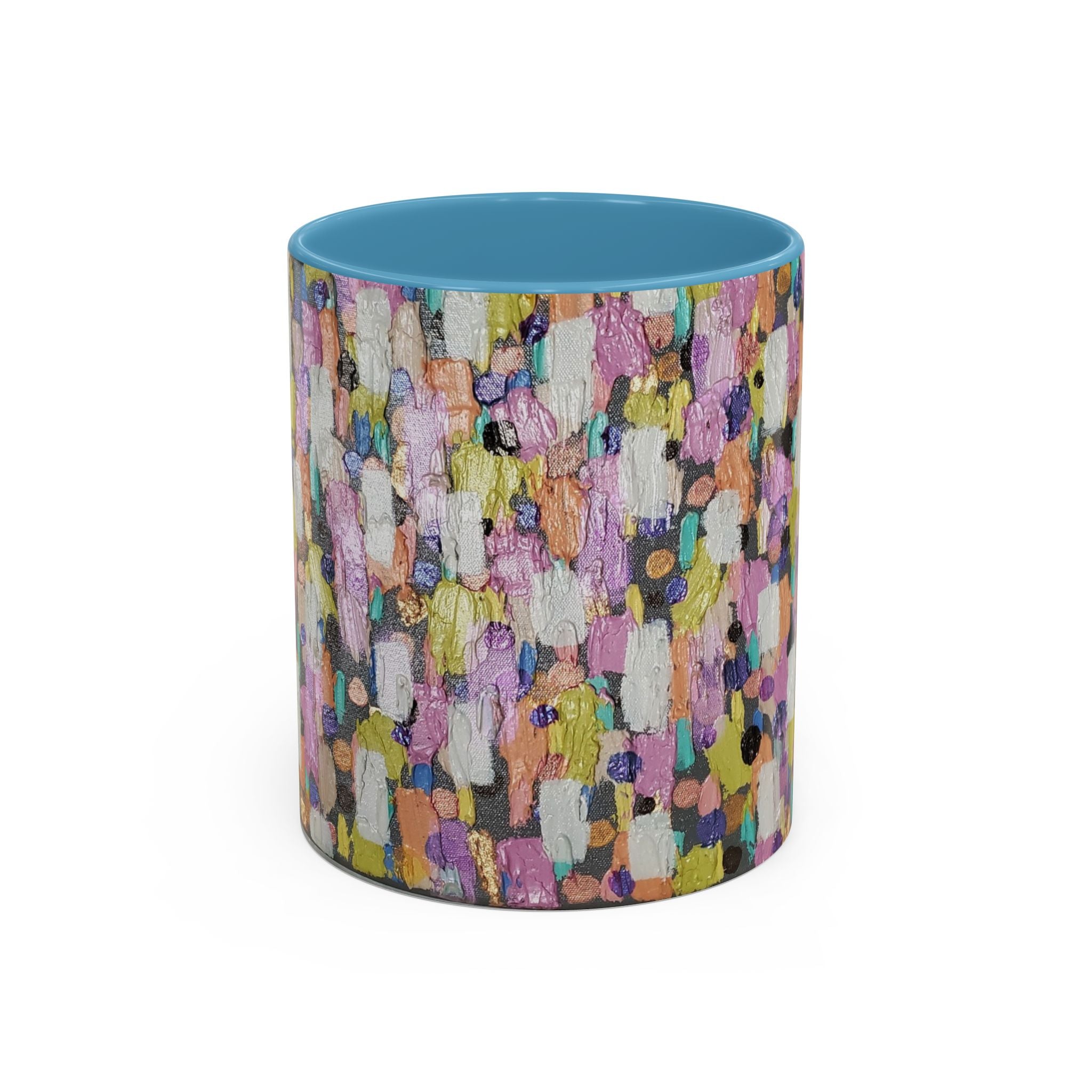 Abstract Confetti Accent Coffee Mug — Colorful Artistic Ceramic Mug (11/15oz)