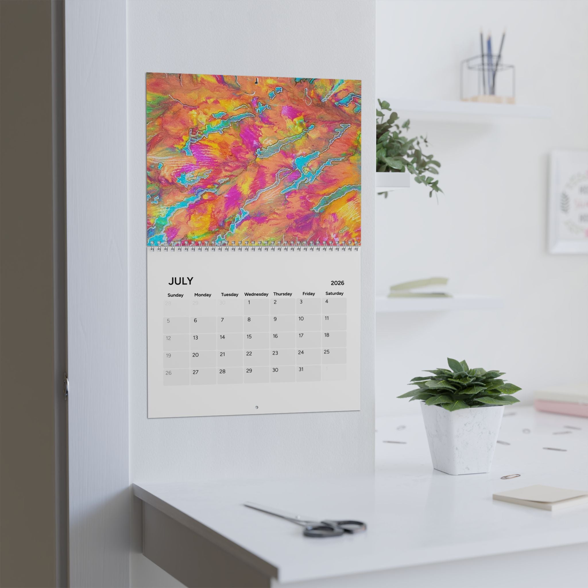 ReLM Art Wall Calendar – Spiral-Bound Monthly Planner
