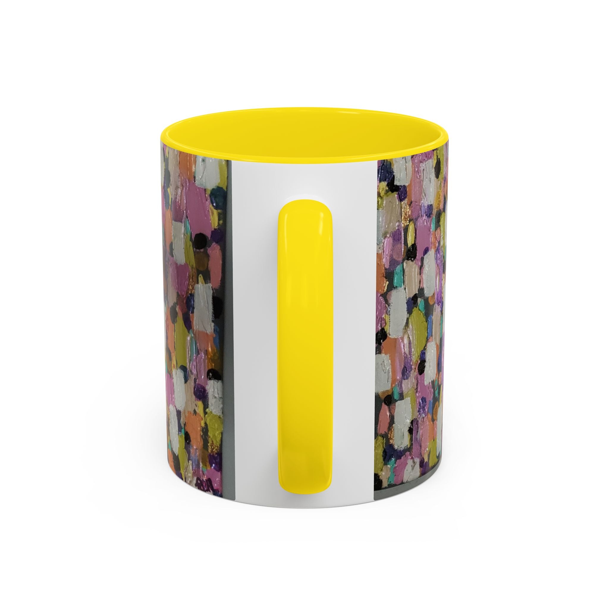 Abstract Confetti Accent Coffee Mug — Colorful Artistic Ceramic Mug (11/15oz)