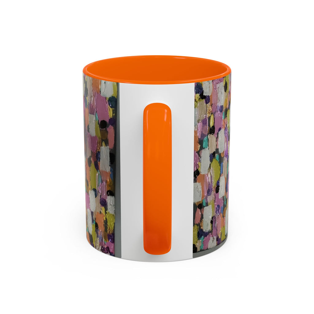Abstract Confetti Accent Coffee Mug — Colorful Artistic Ceramic Mug (11/15oz)