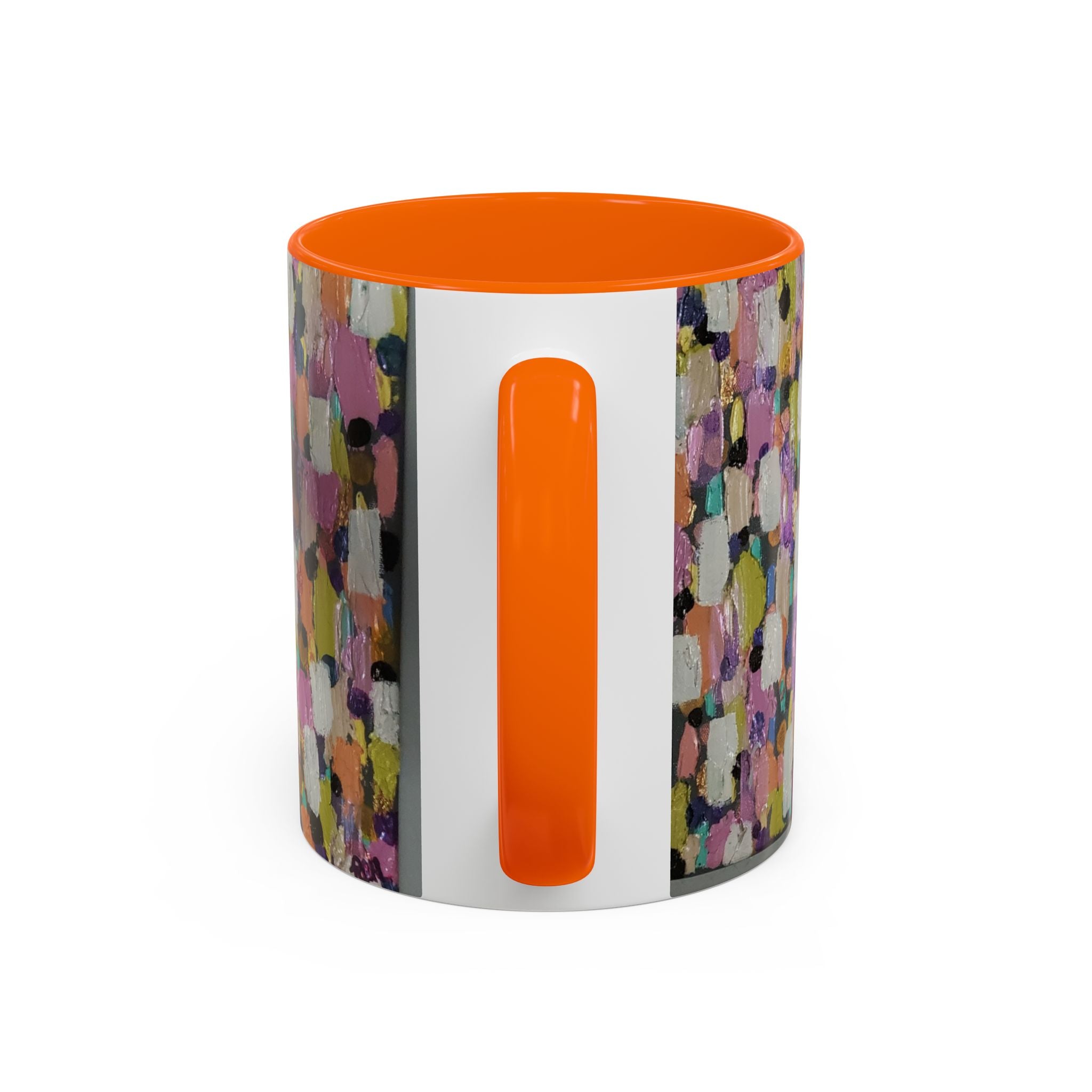 Abstract Confetti Accent Coffee Mug — Colorful Artistic Ceramic Mug (11/15oz)
