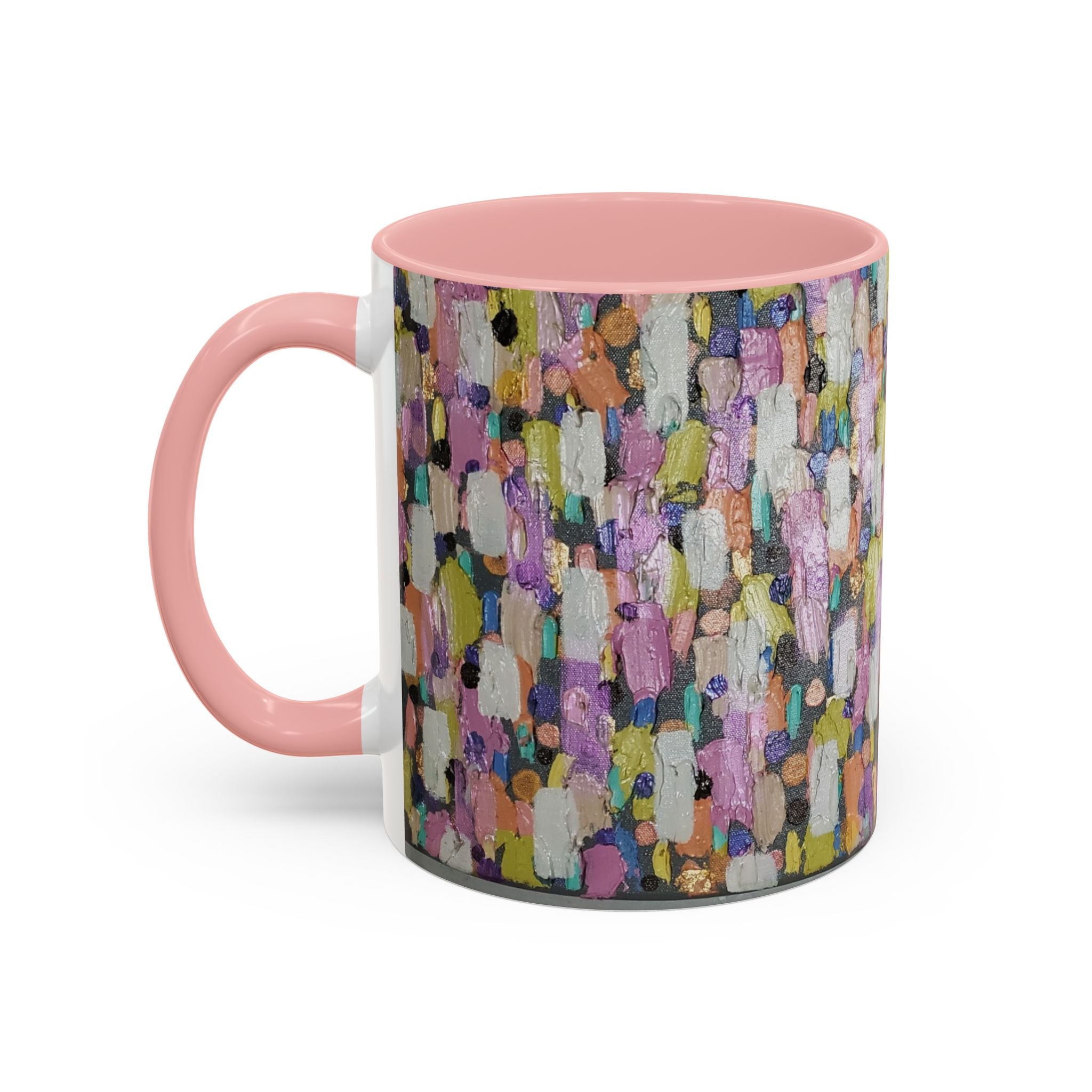 Abstract Confetti Accent Coffee Mug — Colorful Artistic Ceramic Mug (11/15oz)