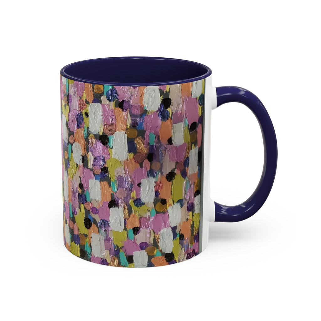 Abstract Confetti Accent Coffee Mug — Colorful Artistic Ceramic Mug (11/15oz)