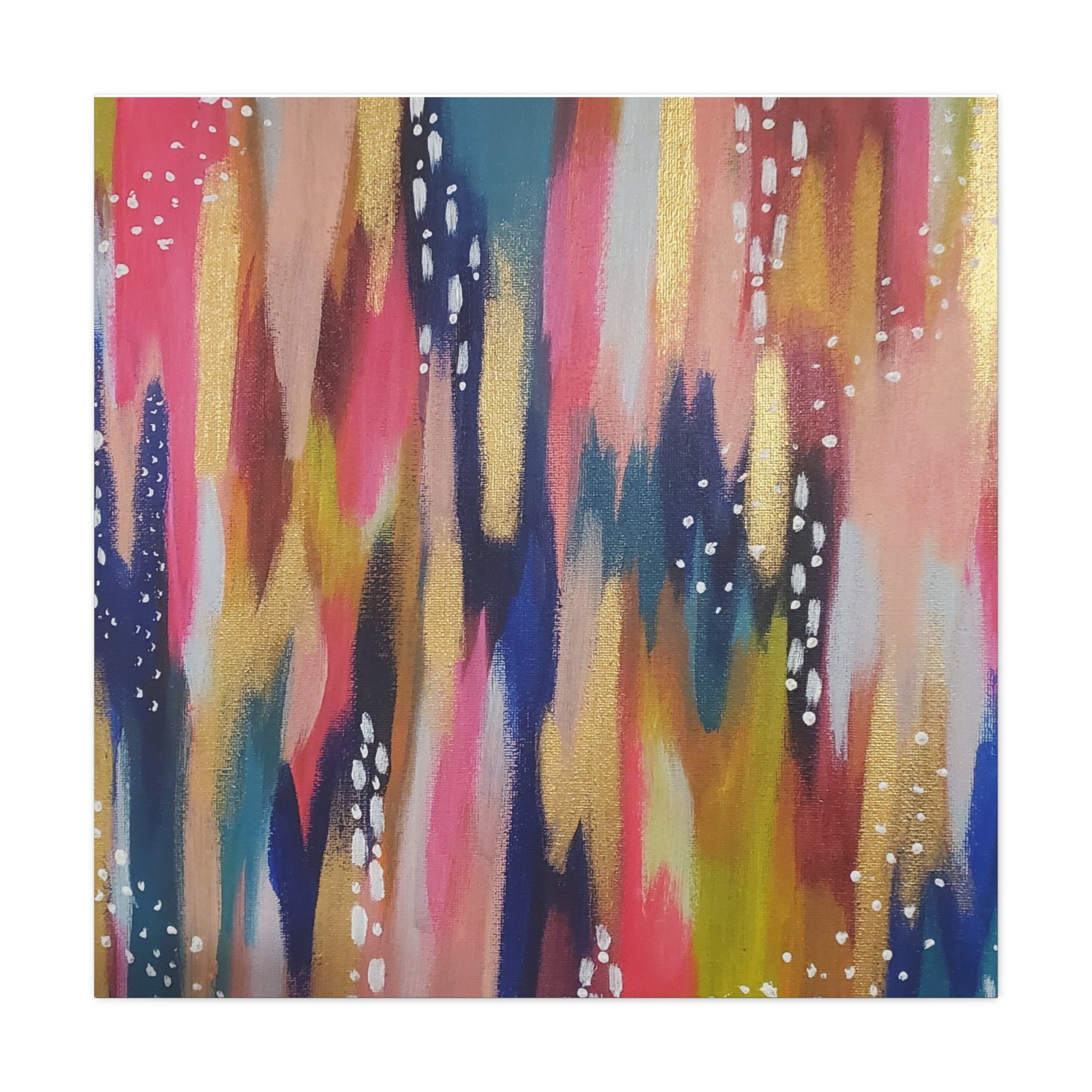 Abstract Colorful Brushstroke Canvas Print — Vibrant Modern Wall Art