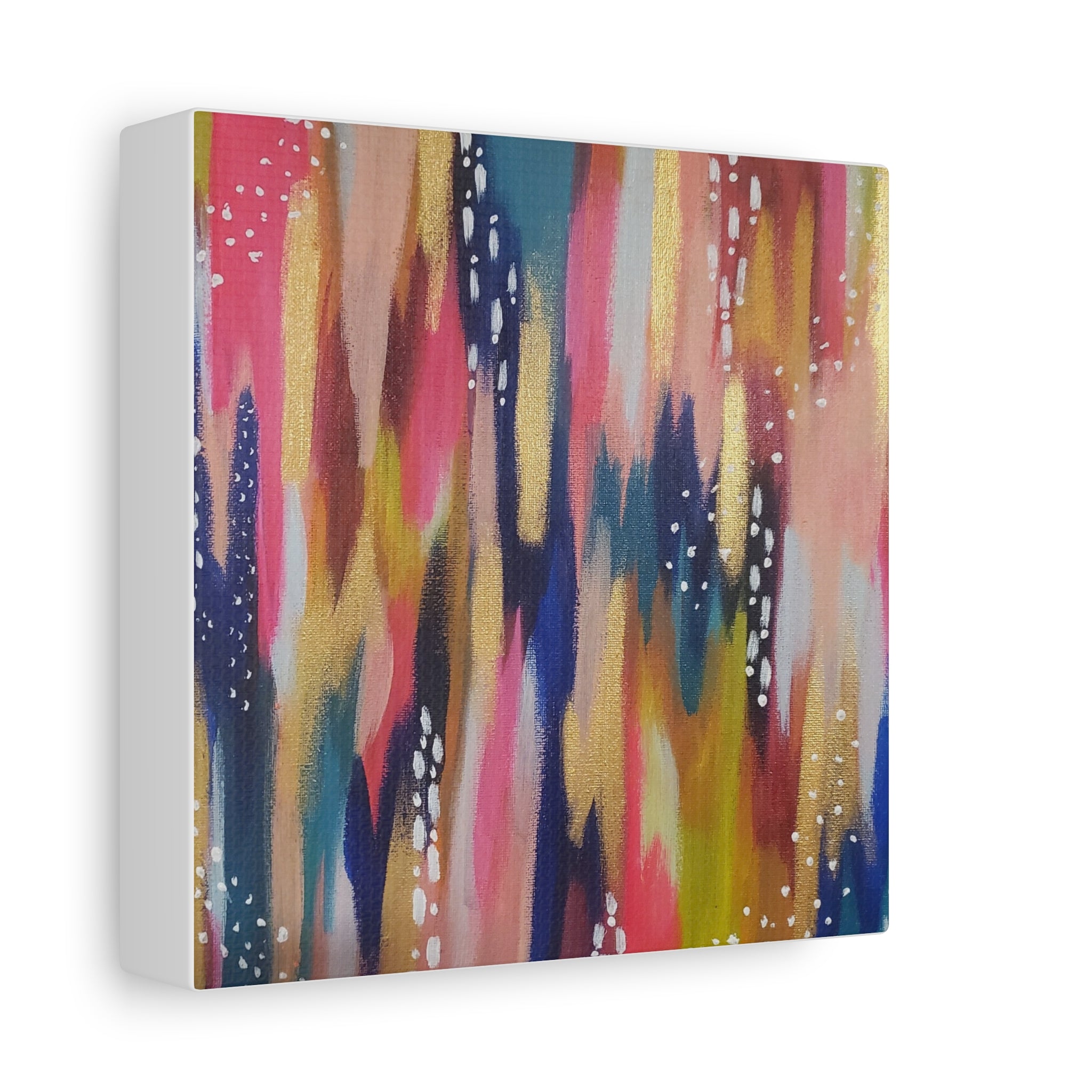 Abstract Colorful Brushstroke Canvas Print — Vibrant Modern Wall Art