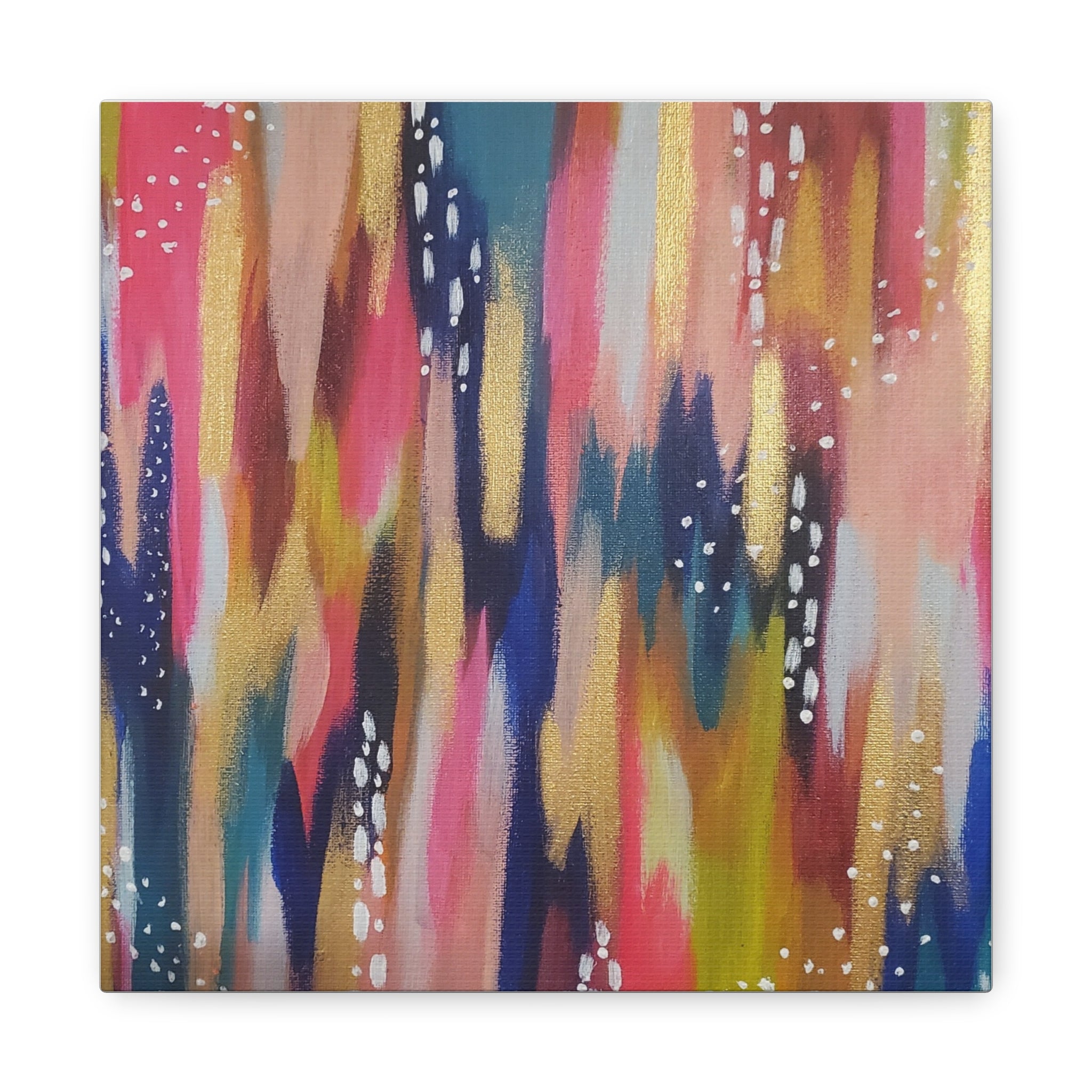 Abstract Colorful Brushstroke Canvas Print — Vibrant Modern Wall Art