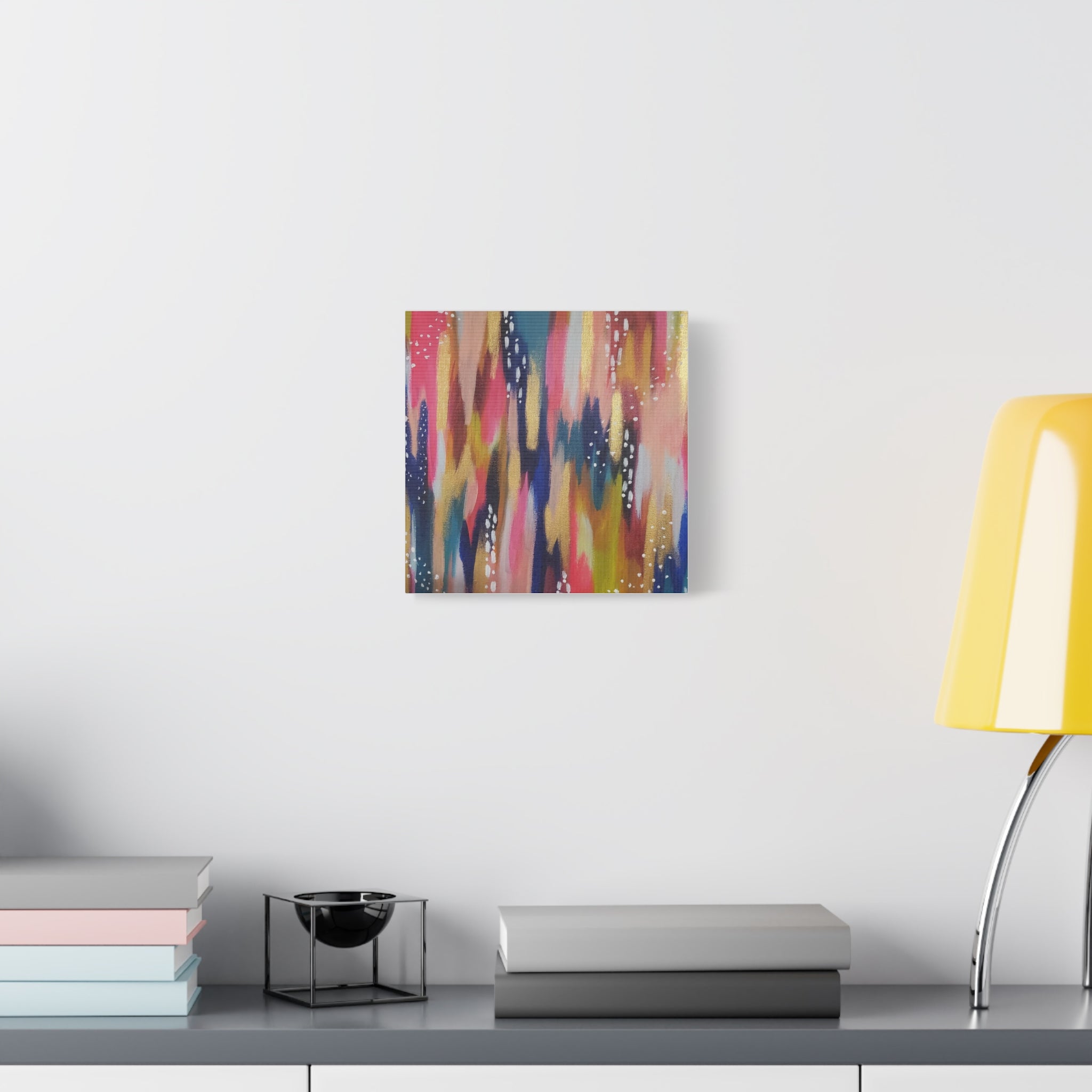 Abstract Colorful Brushstroke Canvas Print — Vibrant Modern Wall Art