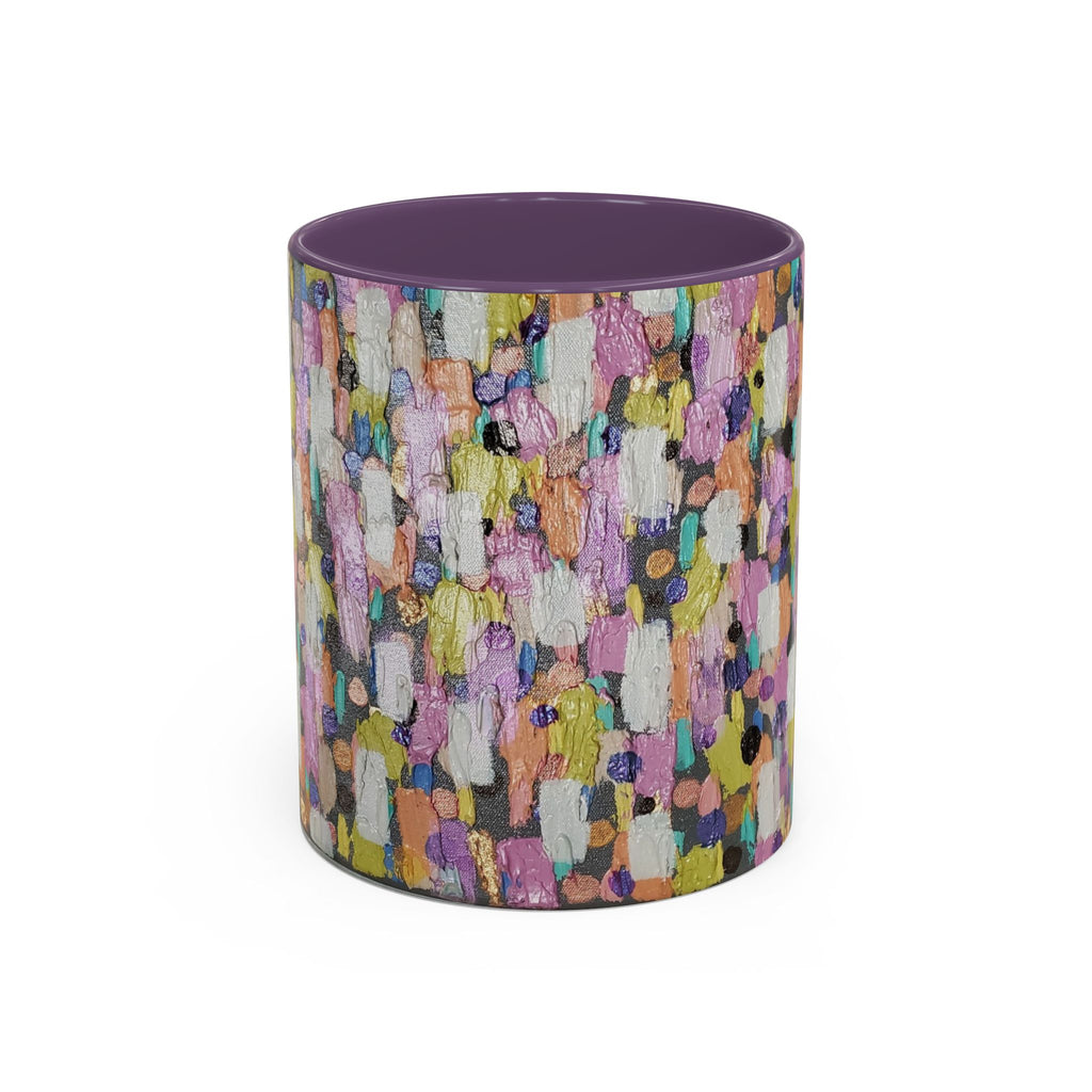 Abstract Confetti Accent Coffee Mug — Colorful Artistic Ceramic Mug (11/15oz)