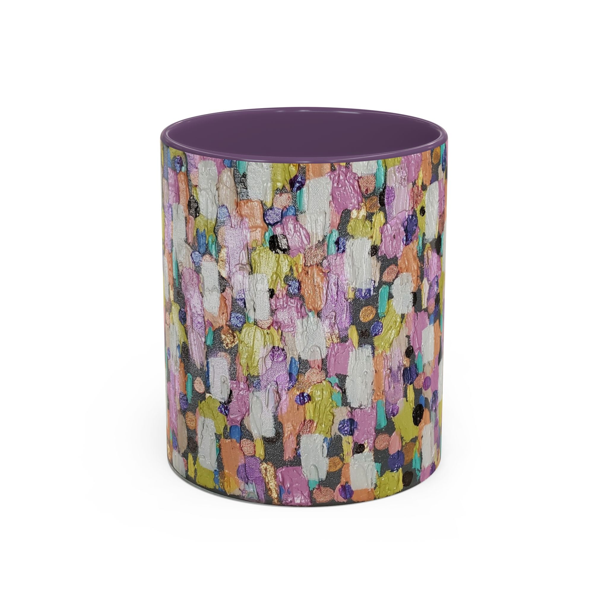 Abstract Confetti Accent Coffee Mug — Colorful Artistic Ceramic Mug (11/15oz)
