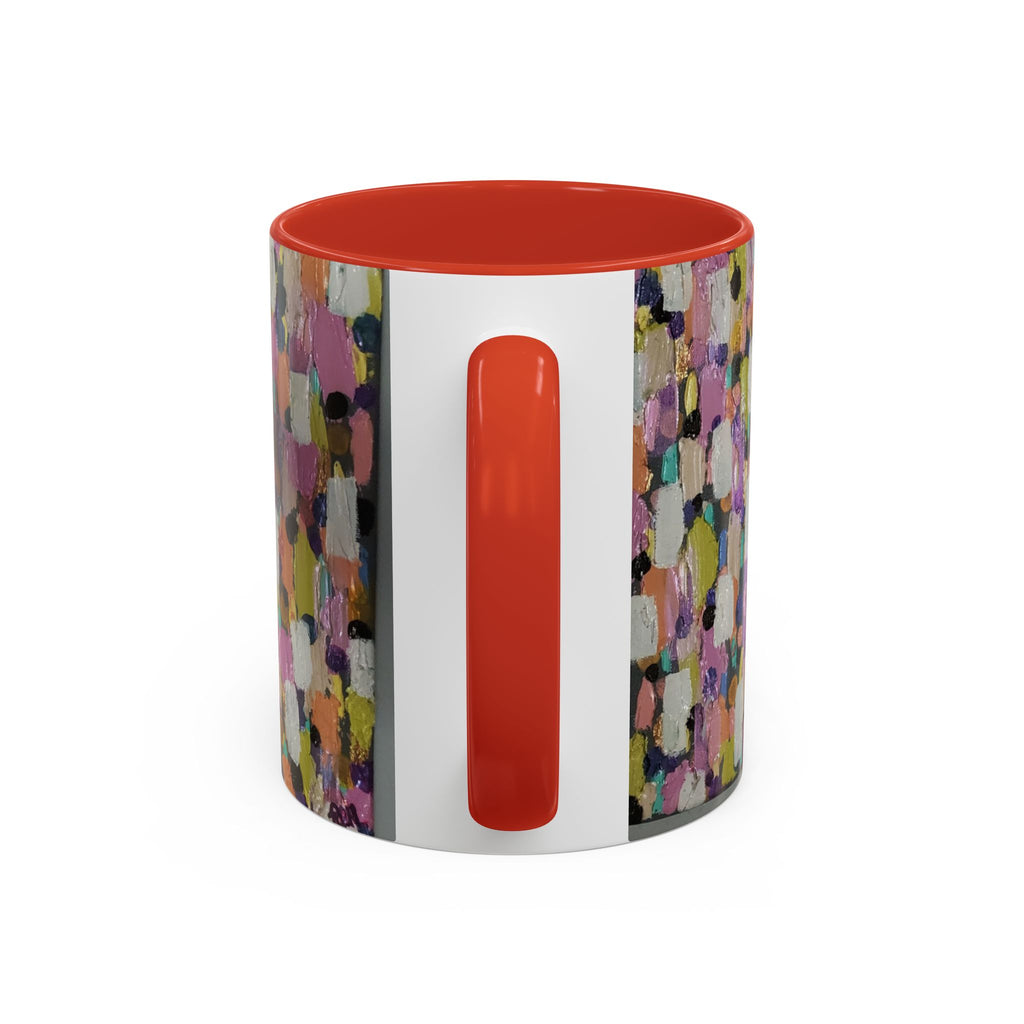 Abstract Confetti Accent Coffee Mug — Colorful Artistic Ceramic Mug (11/15oz)