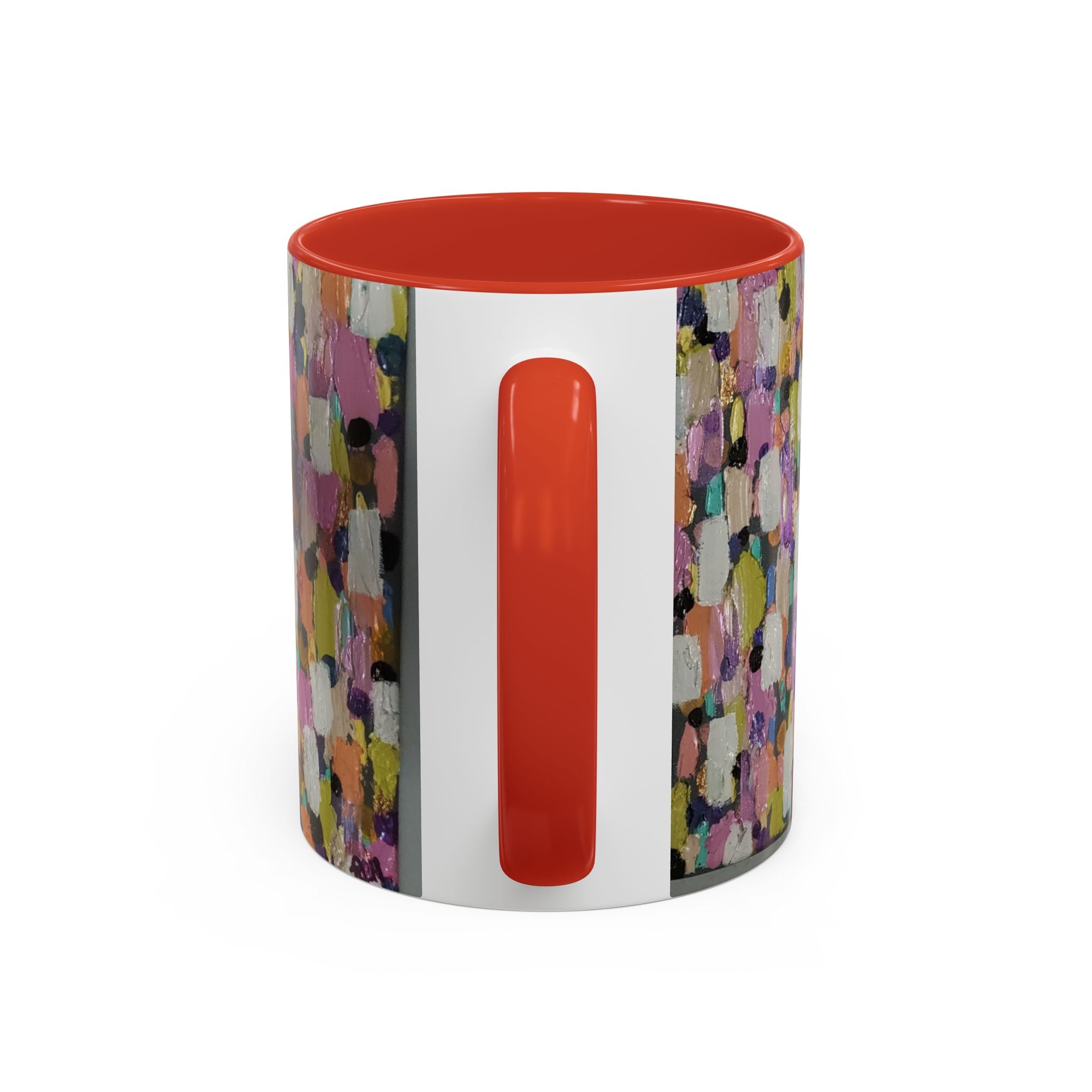 Abstract Confetti Accent Coffee Mug — Colorful Artistic Ceramic Mug (11/15oz)