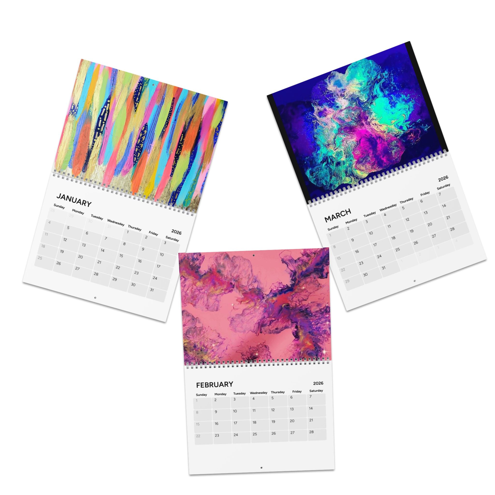 ReLM Art Wall Calendar – Spiral-Bound Monthly Planner