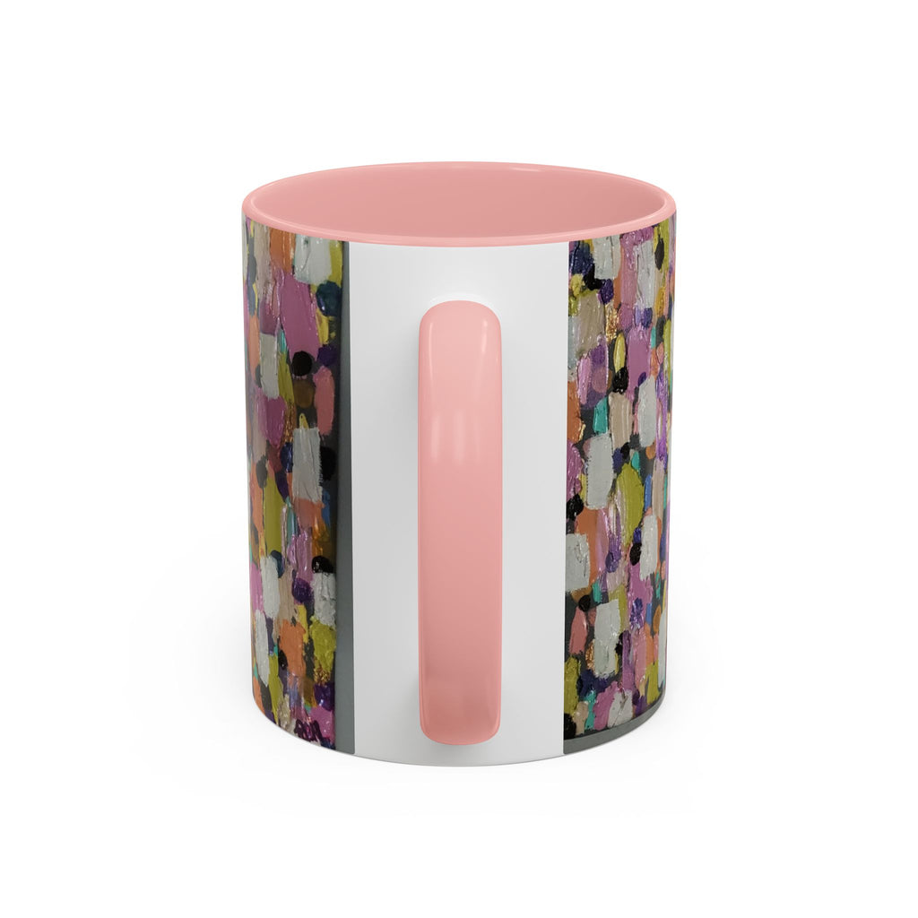 Abstract Confetti Accent Coffee Mug — Colorful Artistic Ceramic Mug (11/15oz)