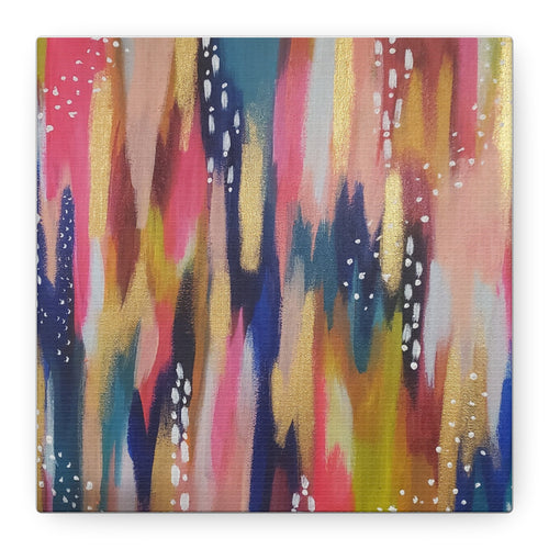 Abstract Colorful Brushstroke Canvas Print — Vibrant Modern Wall Art
