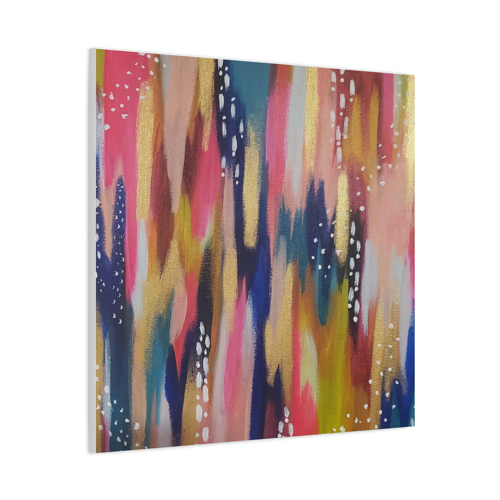Abstract Colorful Brushstroke Canvas Print — Vibrant Modern Wall Art