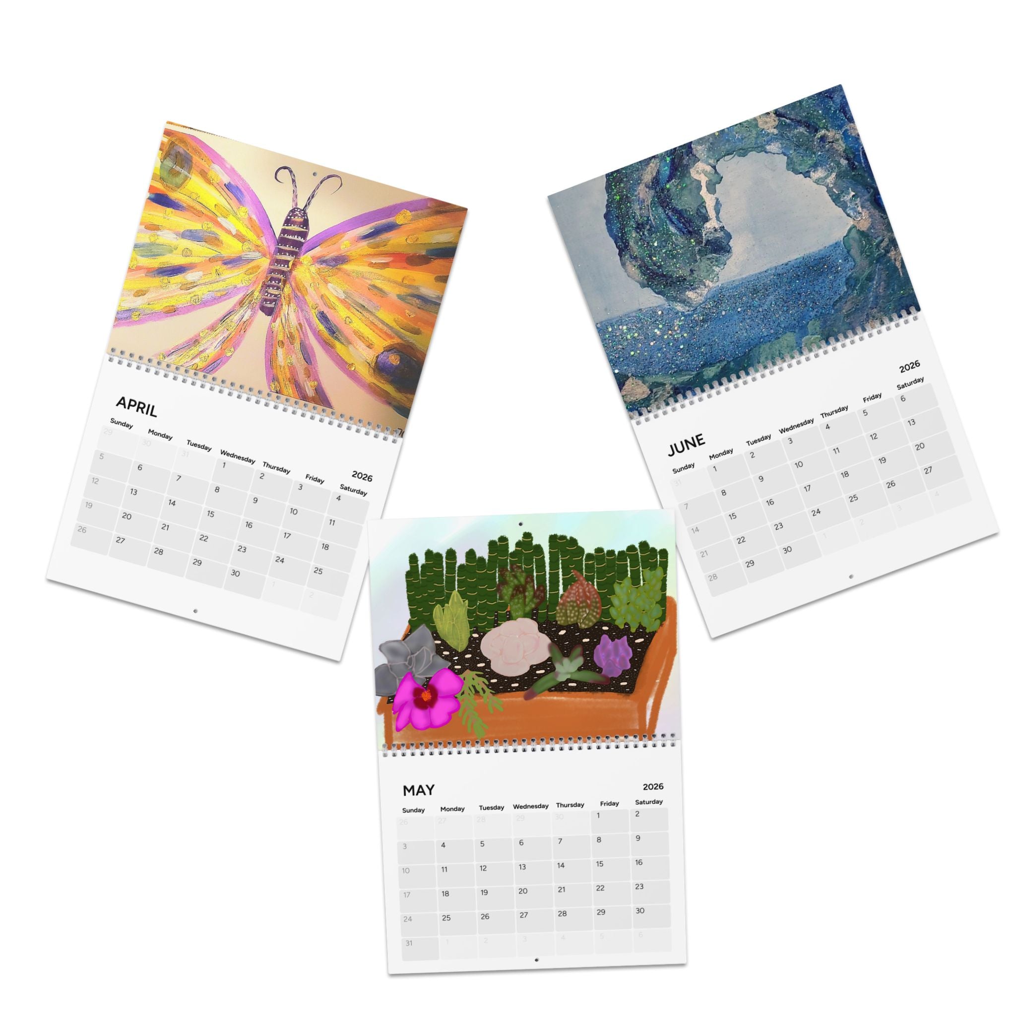 ReLM Art Wall Calendar – Spiral-Bound Monthly Planner