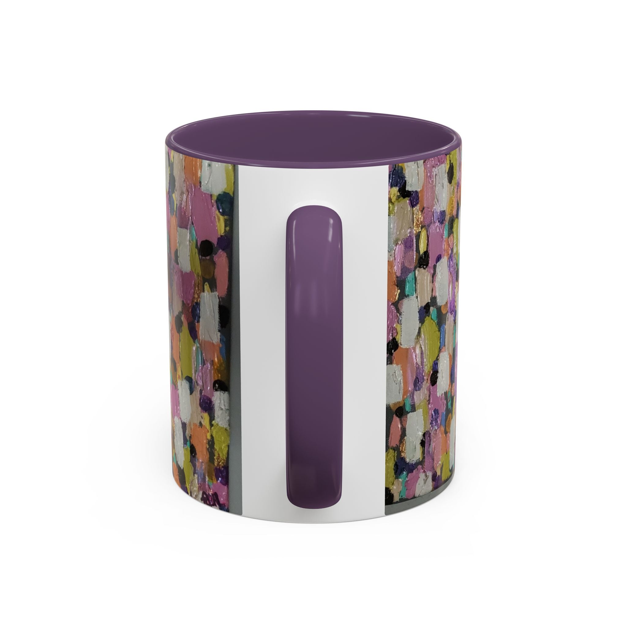 Abstract Confetti Accent Coffee Mug — Colorful Artistic Ceramic Mug (11/15oz)