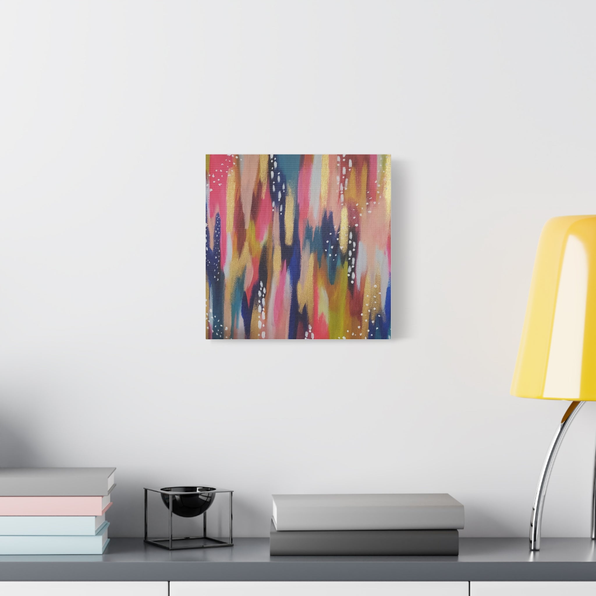 Abstract Colorful Brushstroke Canvas Print — Vibrant Modern Wall Art