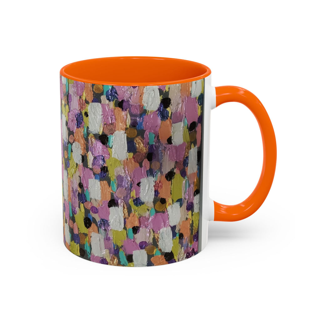 Abstract Confetti Accent Coffee Mug — Colorful Artistic Ceramic Mug (11/15oz)