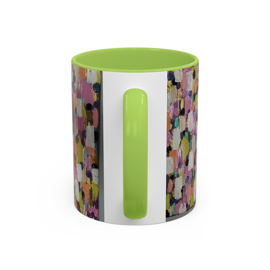 Abstract Confetti Accent Coffee Mug — Colorful Artistic Ceramic Mug (11/15oz)