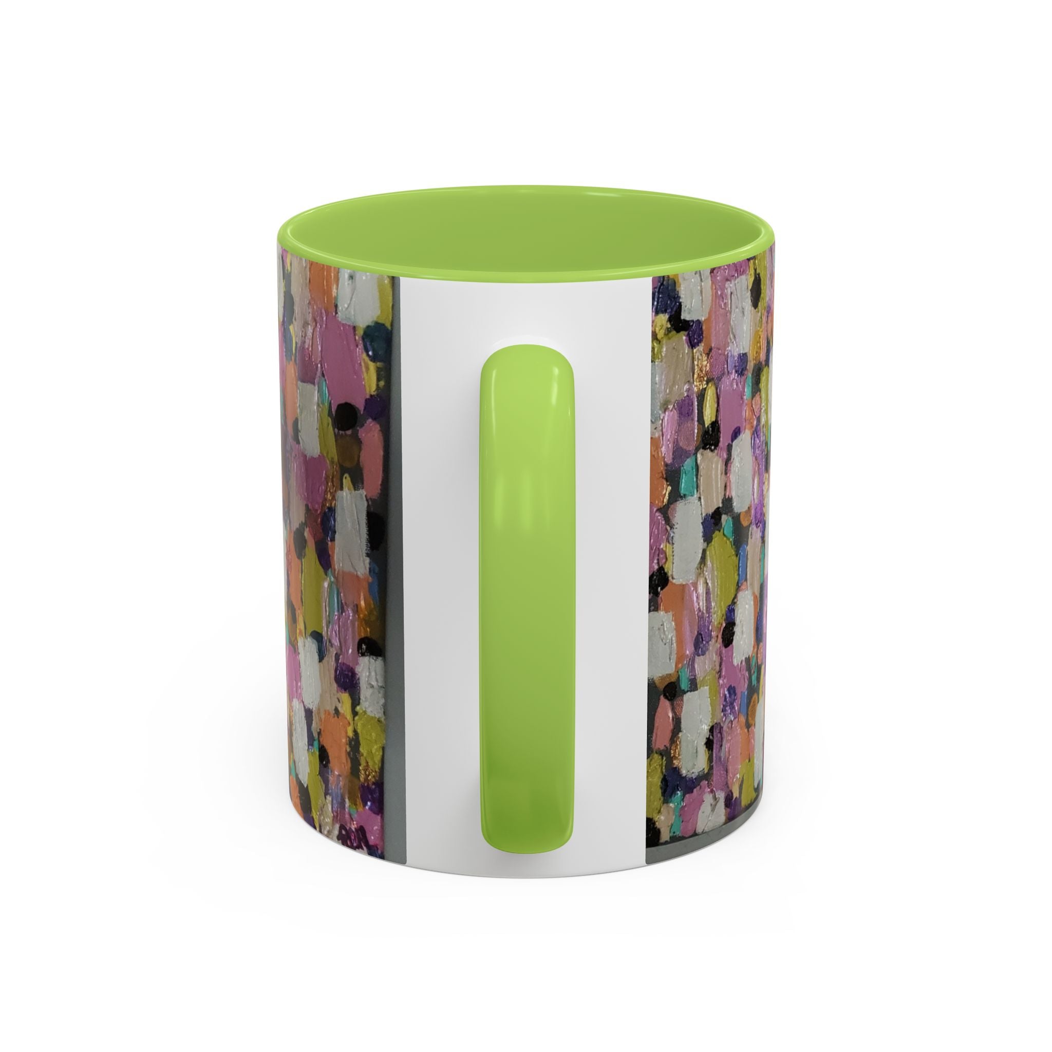 Abstract Confetti Accent Coffee Mug — Colorful Artistic Ceramic Mug (11/15oz)