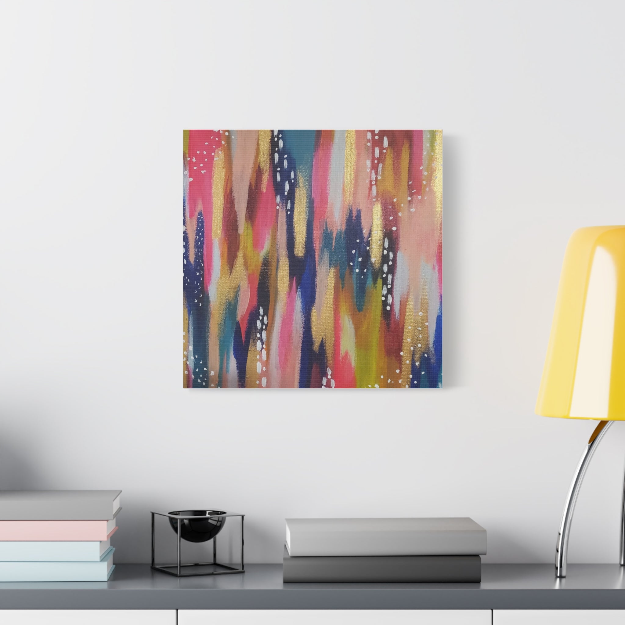 Abstract Colorful Brushstroke Canvas Print — Vibrant Modern Wall Art